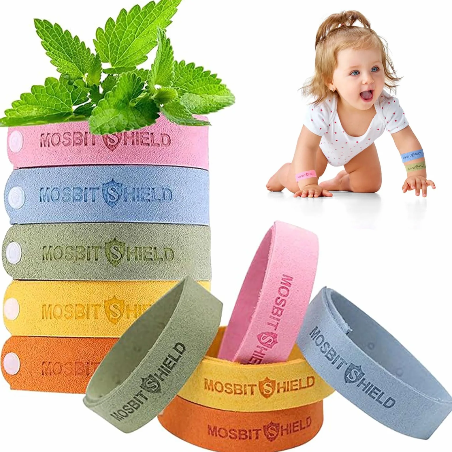 Braccialetto Antizanzare Repellente Regolabile Impermeabile 10 Pezzi Protezione Zanzare Bambini Adulti