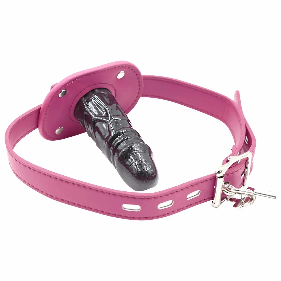Roluck Dildo Gag Mouth Bondage regolabile SM Giocattolo del sesso fetish (L)