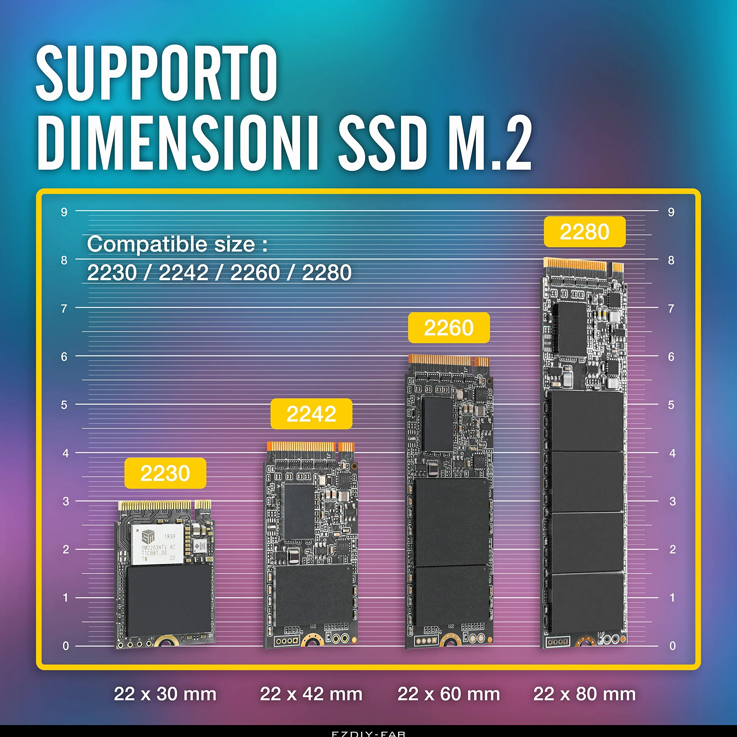 EZDIY-FAB Quad M.2 PCIe 4.0/3.0 X16 Scheda di Espansione con Dissipatore,Supporto di 4 SSD PCIe NVME M.2,RAID-on-CPU (VROC) in Piattaforma Intel e PCIe 4.0 RAID in Piattaforma AMD