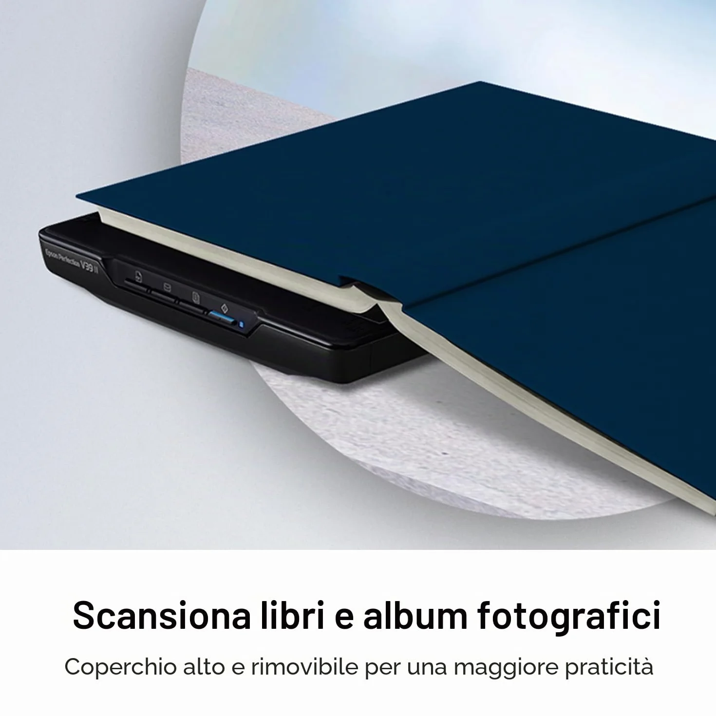 Epson Perfection V39 II - Scanner piatto per foto e documenti a colori con risoluzione ottica 4800 dpi, scansione su cloud, alimentazione USB e coperchio rimovibile