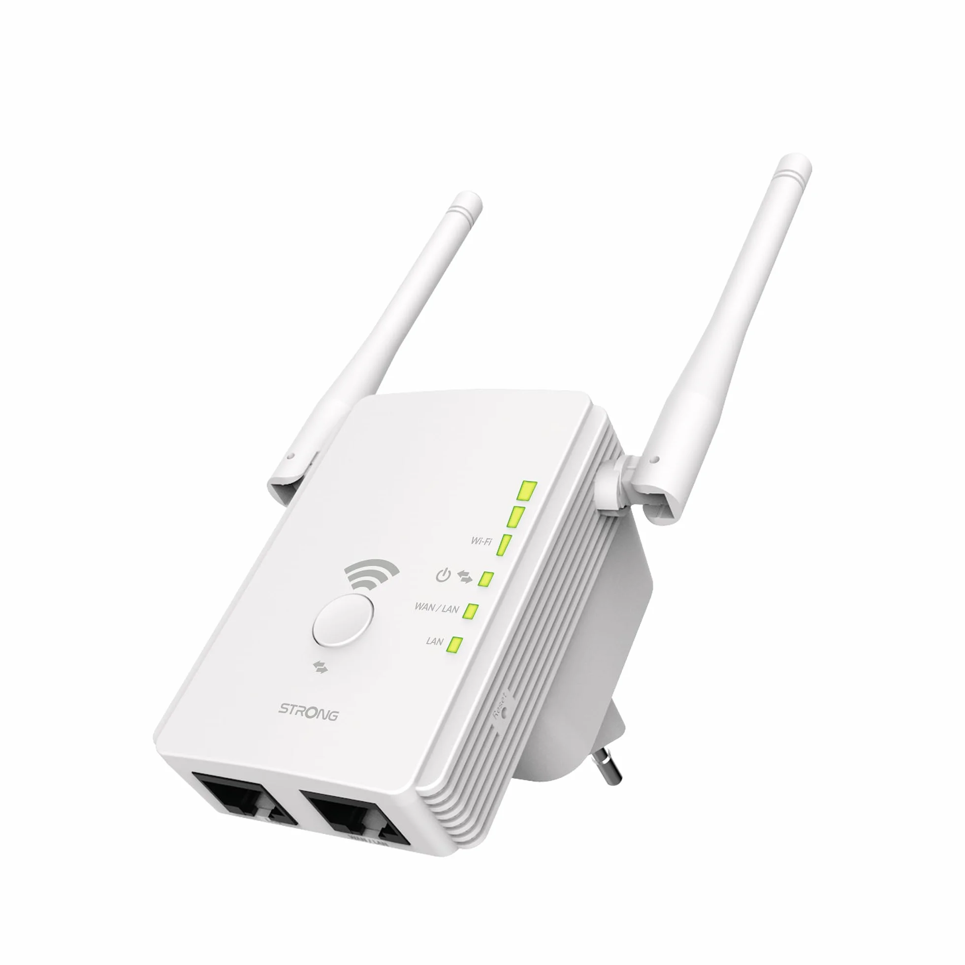 STRONG - Ripetitore WiFi 300 v2 - Amplificatore di Segnale Veloce - Fino a 300 Mbps - Compatibile con tutte le Modem/Router - Casa e Ufficio - Installazione Facile Plug & Play - Bianco