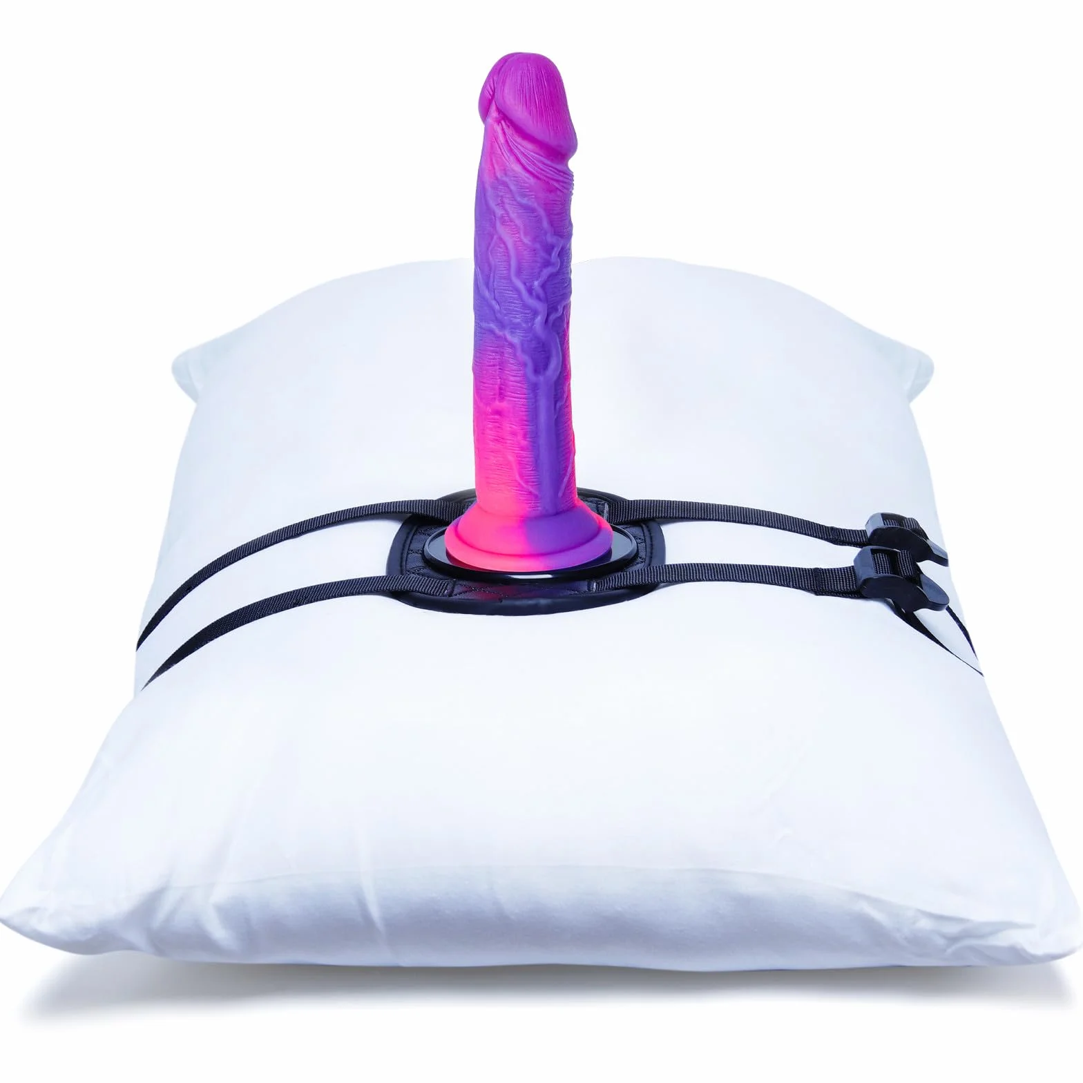 Supporto per dildo con base di suzione in PU, cinghie regolabili, giocattoli per adulti