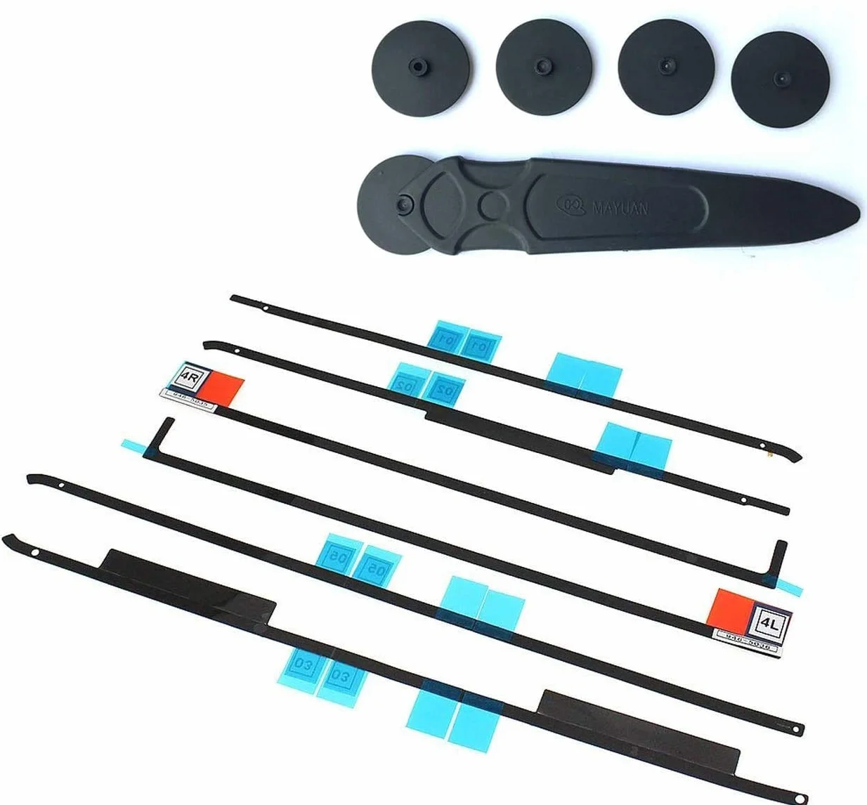 LeFix Kit di ricambio per display con nastro adesivo+kit di attrezzi per ruota tagliata per iMac (Retina 4K, 21,5", 2019)| iMac (21,5", 2017)| iMac (Retina 4K, 21,5", 2017)-A2116