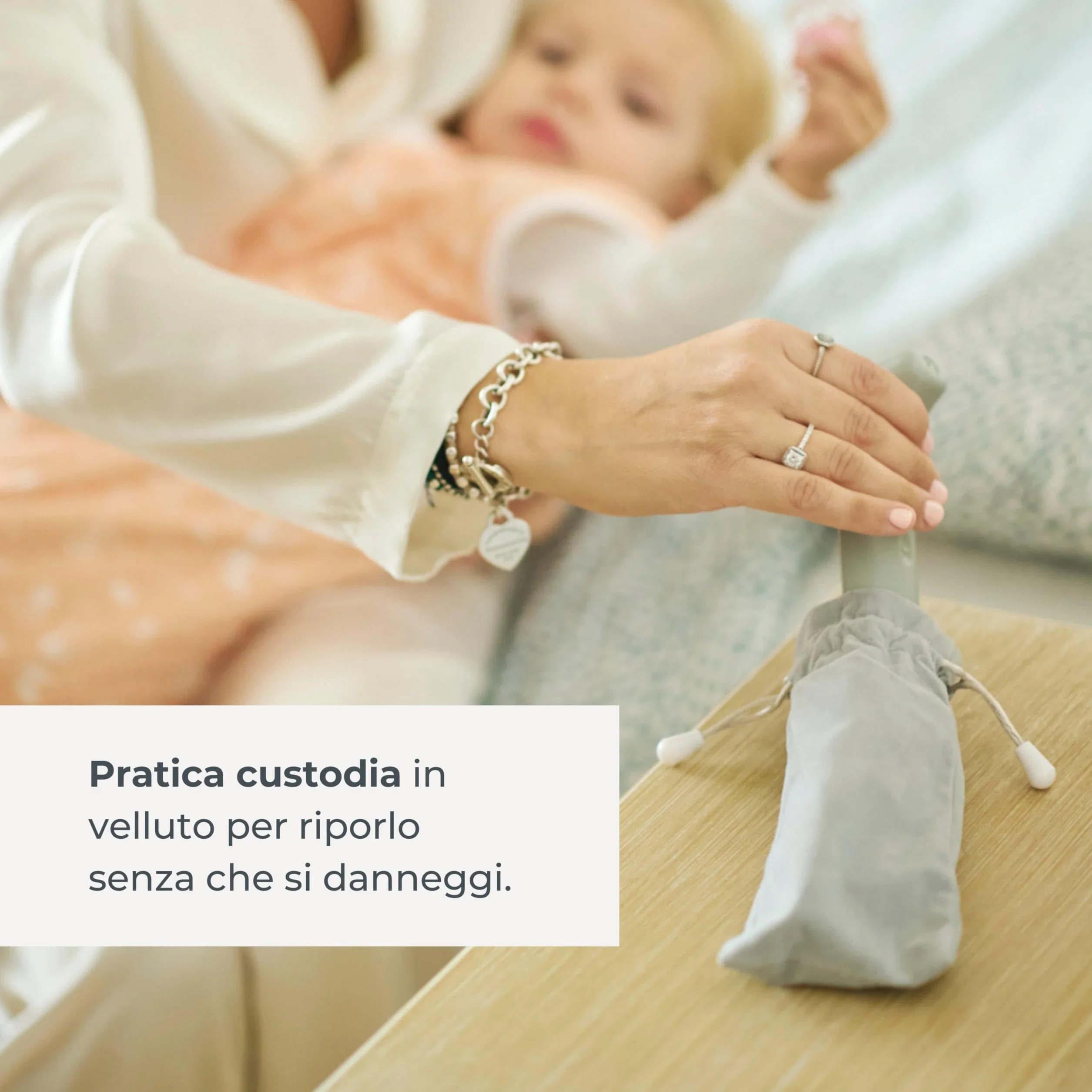 Nuvita 2075 Termometro Digitale Frontale e Auricolare 1 Secondo 4 Modalità Memoria Allarmi