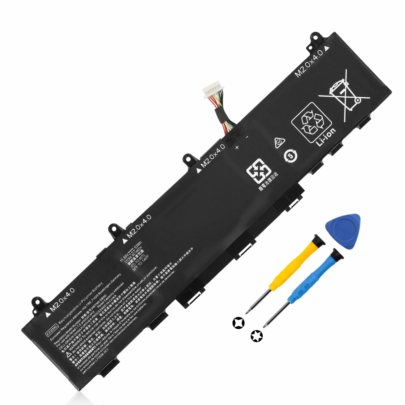 K KYUER 53Wh CC03XL CC03053XL-PL Batteria per HP EliteBook 830 835 840 845 Probook 635 Aero ZBook Firefly 14 G7 G8 Mobile Workstation MT32 MT46 Thin Client L77608-421 L77608-1C2 HSTNN-IB9F L78555-005