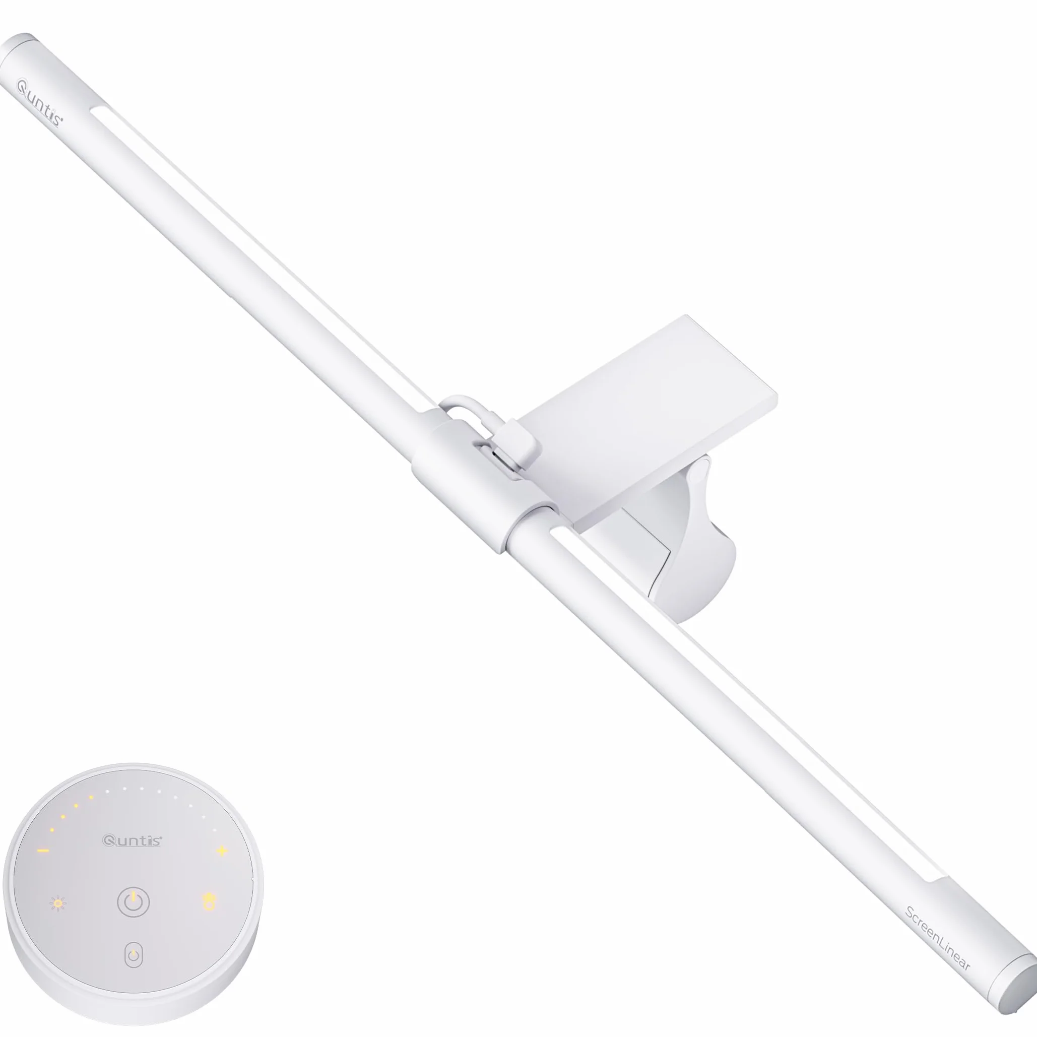 Quntis USB Lampada Monitor Bianca con Telecomando e Retroilluminazione 40CM, Luce Monitor con 72+40 LEDs Protezione Occhi