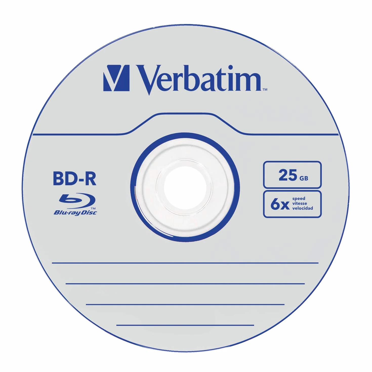 Verbatim 43742 Blu-Ray Registrabile (Bd-R) - Confezione da 10, Argento, 25GB