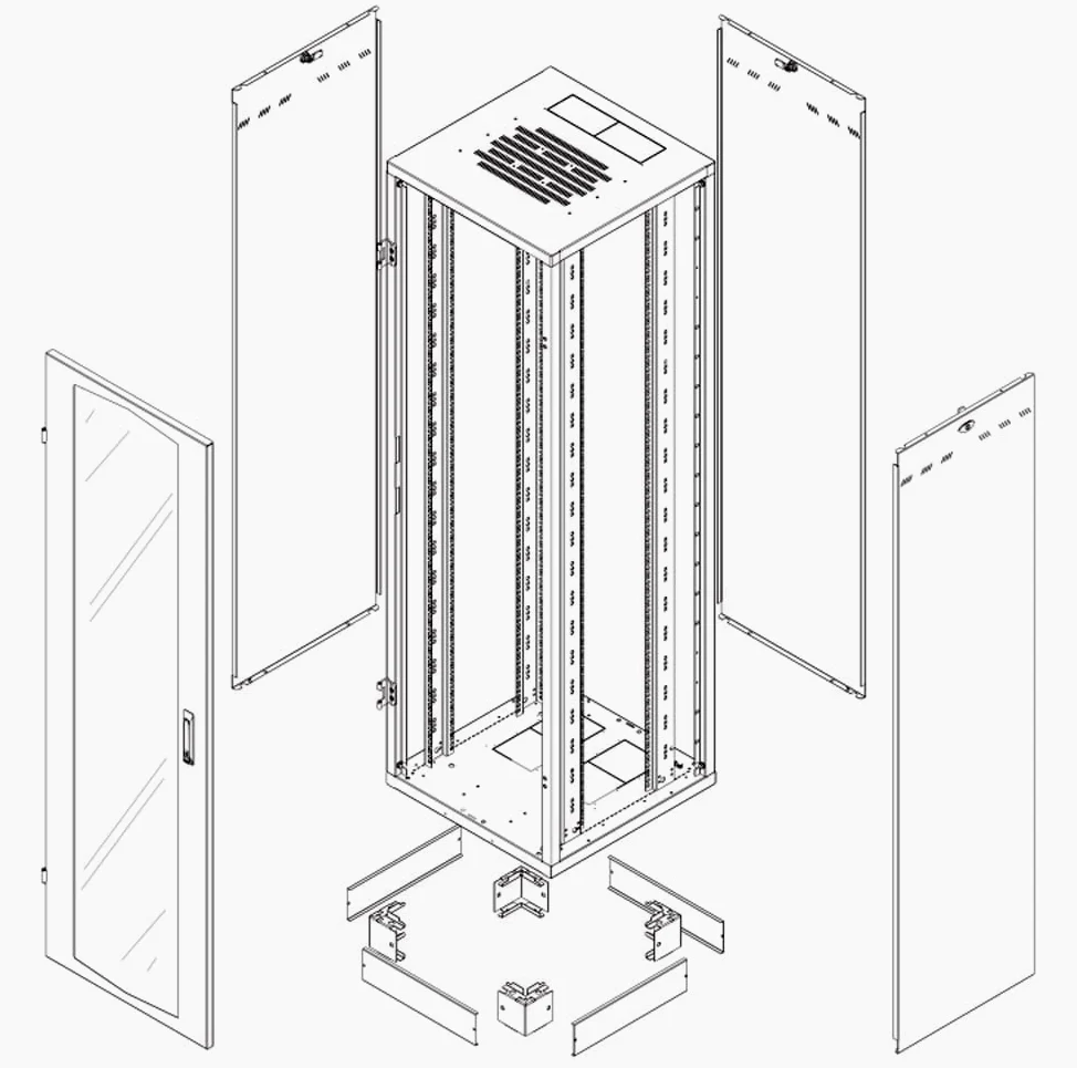 Intellinet 161019 Armadio Rack NextGen 19" 600x600 27U Nero Nero