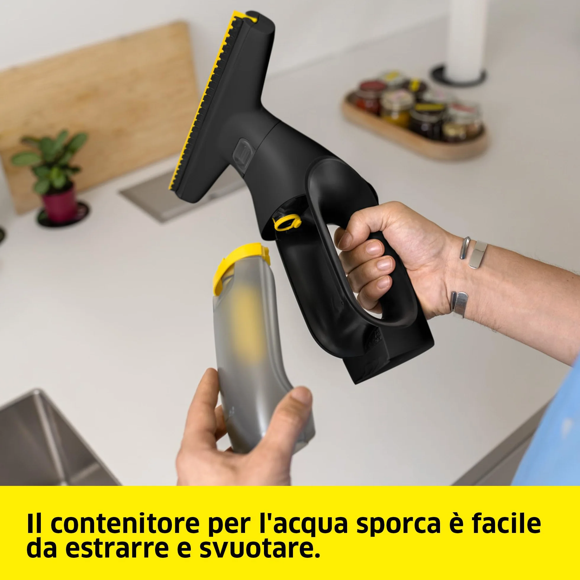 KÄRCHER WV 2 Universal Precision+ Black, lavavetri a batteria 35 min, 120 ml serbatoio