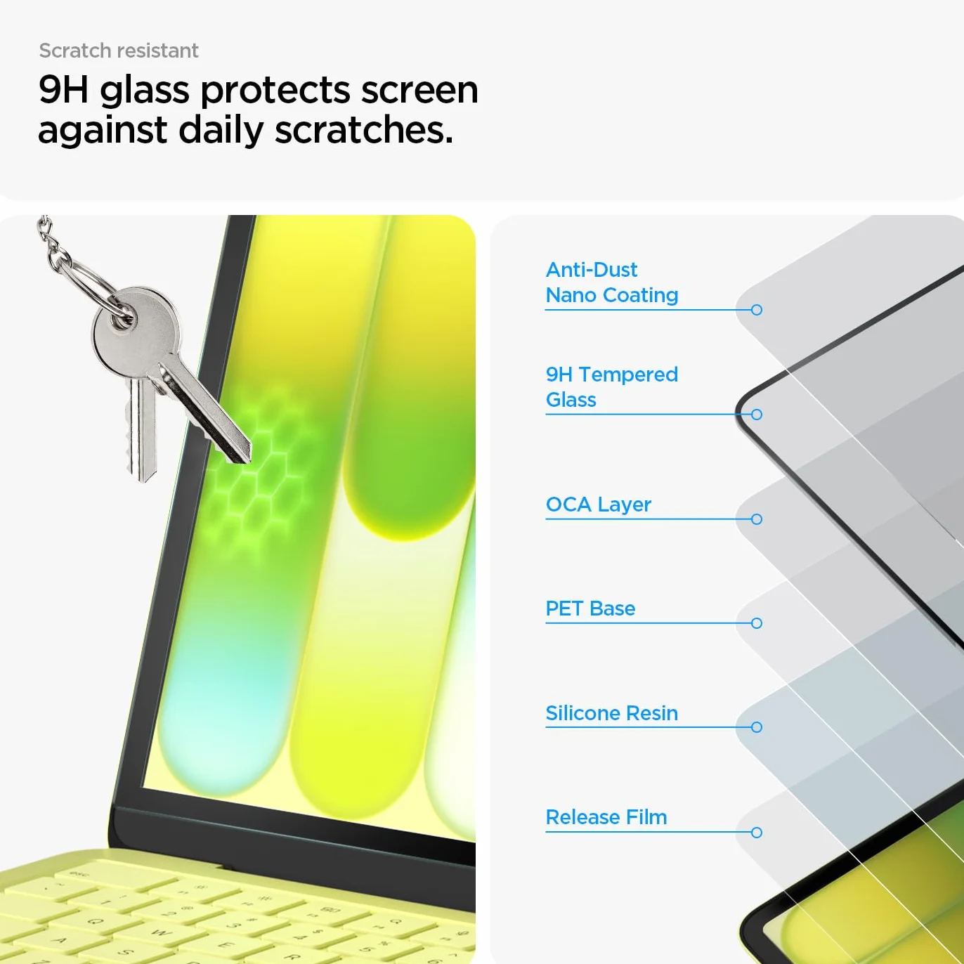 Spigen Glas.tR Slim Vetro Temperato Compatibile con MacBook Neo 13 Pollici, Copertura Totale, 9H Protezione Schermo