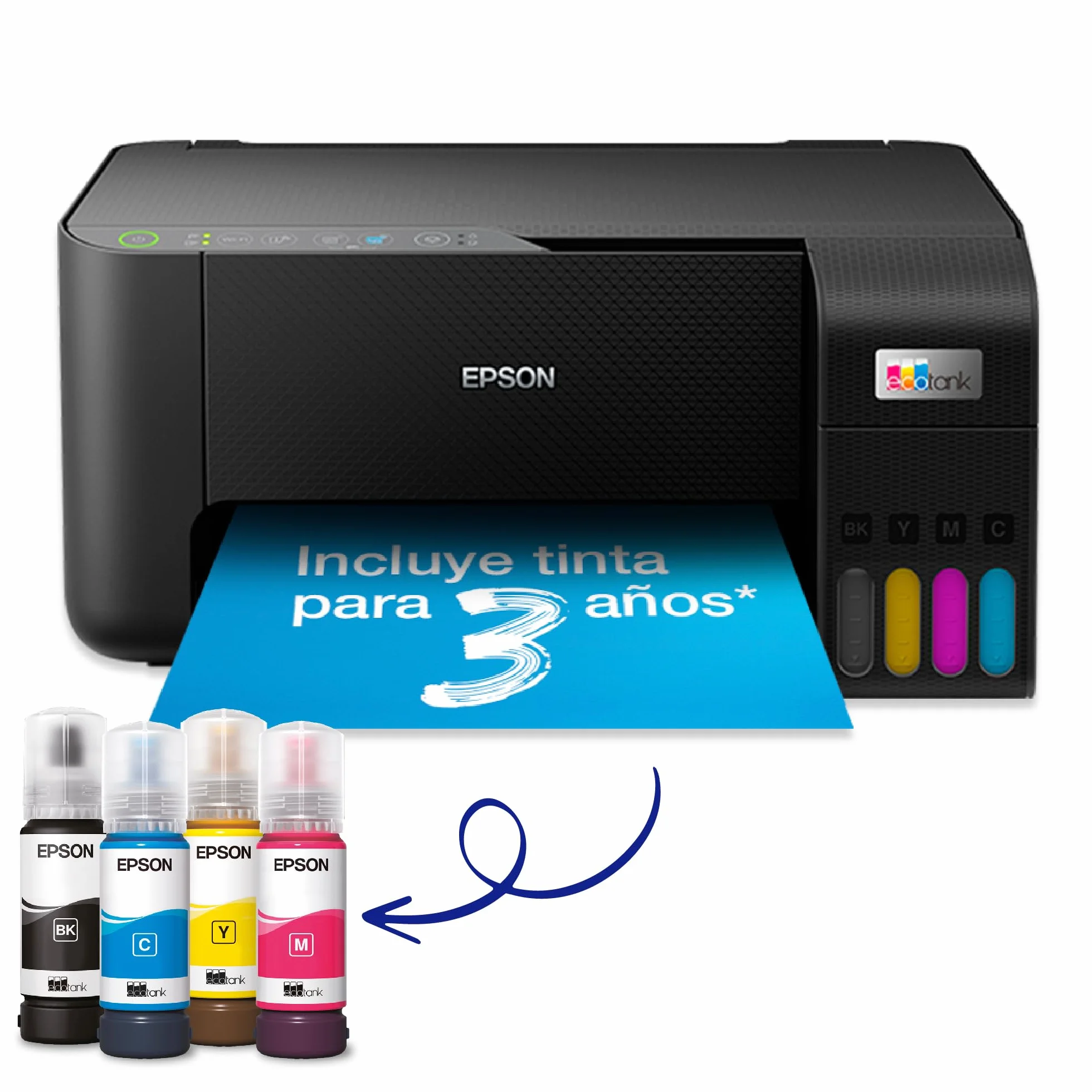 Epson Stampante multifunzione 3-in-1 - - Ecotank ET-2812 - Inkjet - A4 - Colore - Wi-Fi - C11CJ67415