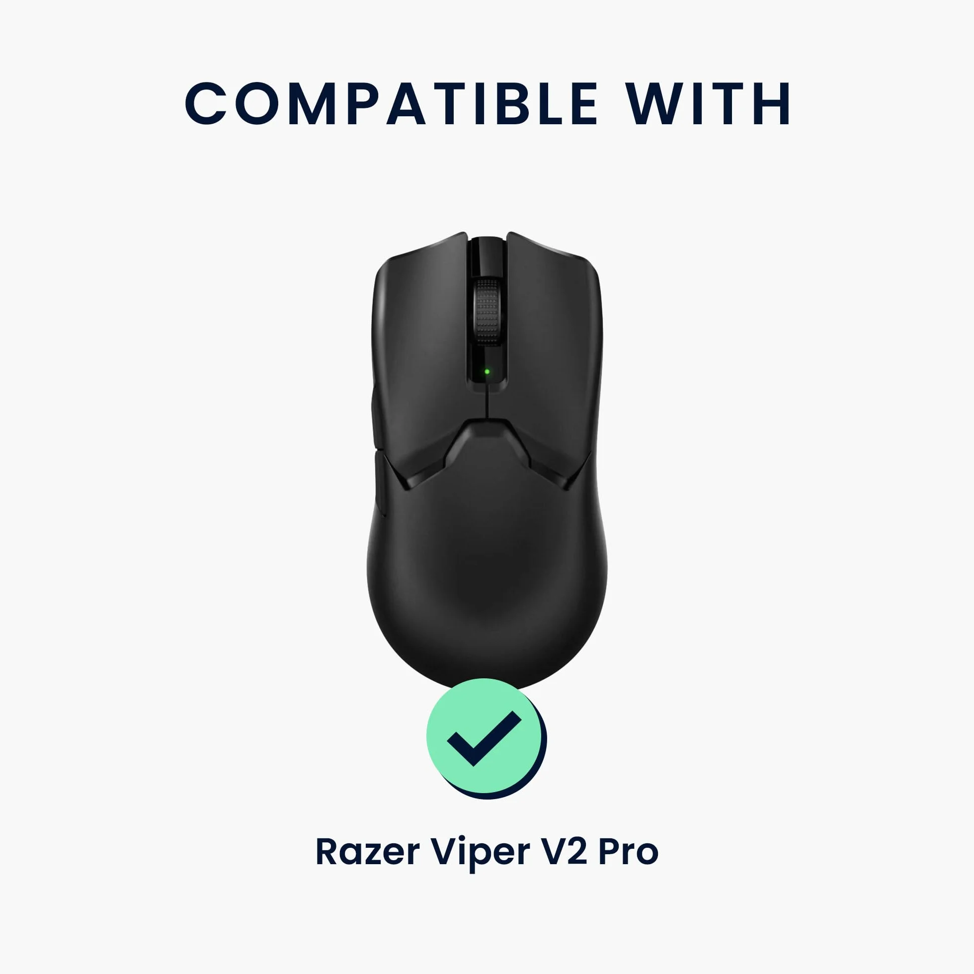 kwmobile Nastro Antiscivolo per Mouse da Gioco Compatibile con Razer Viper V2 Pro Griptape - Facile da Applicare e Sottile - 0,5 mm - bianco