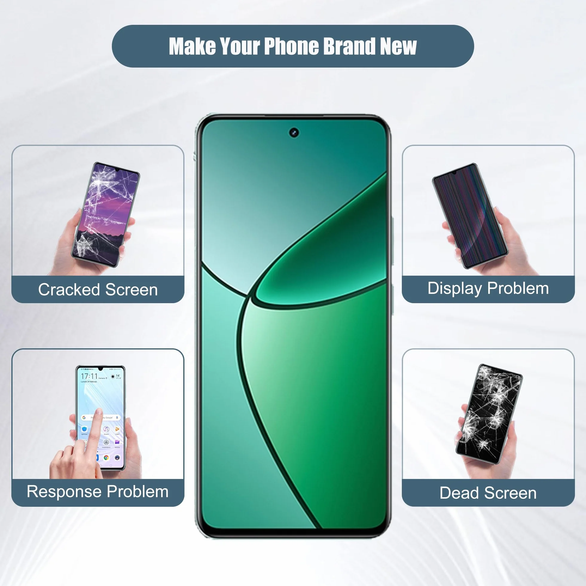 Display di ricambio compatibile con Realme 12+ 5G RMX3867 da 6,67" LCD Display Touch Screen Assembly con strumenti