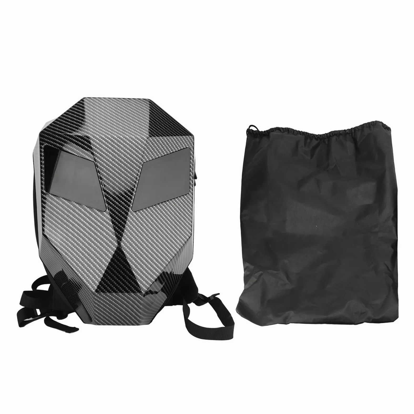 Gugxiom Zaino Knight LED, Zaino da Moto con Guscio Rigido, Zaino LED con Schermo Programmabile, Borsa per Laptop Impermeabile con Controllo APP Mobile