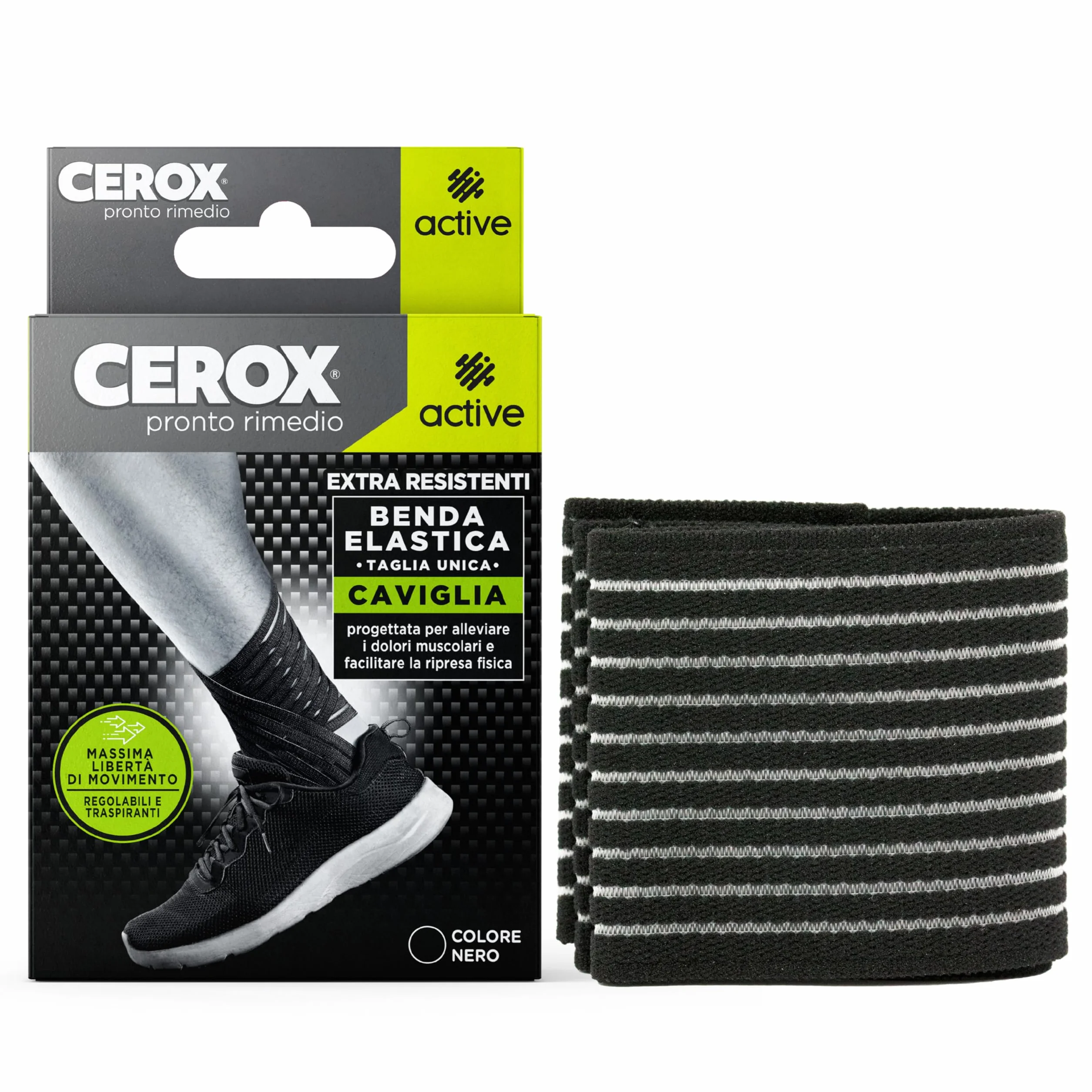 Cerox Active Tutore per Caviglia Bendaggio extra-resistente regolabile traspirabile Taglia Unica