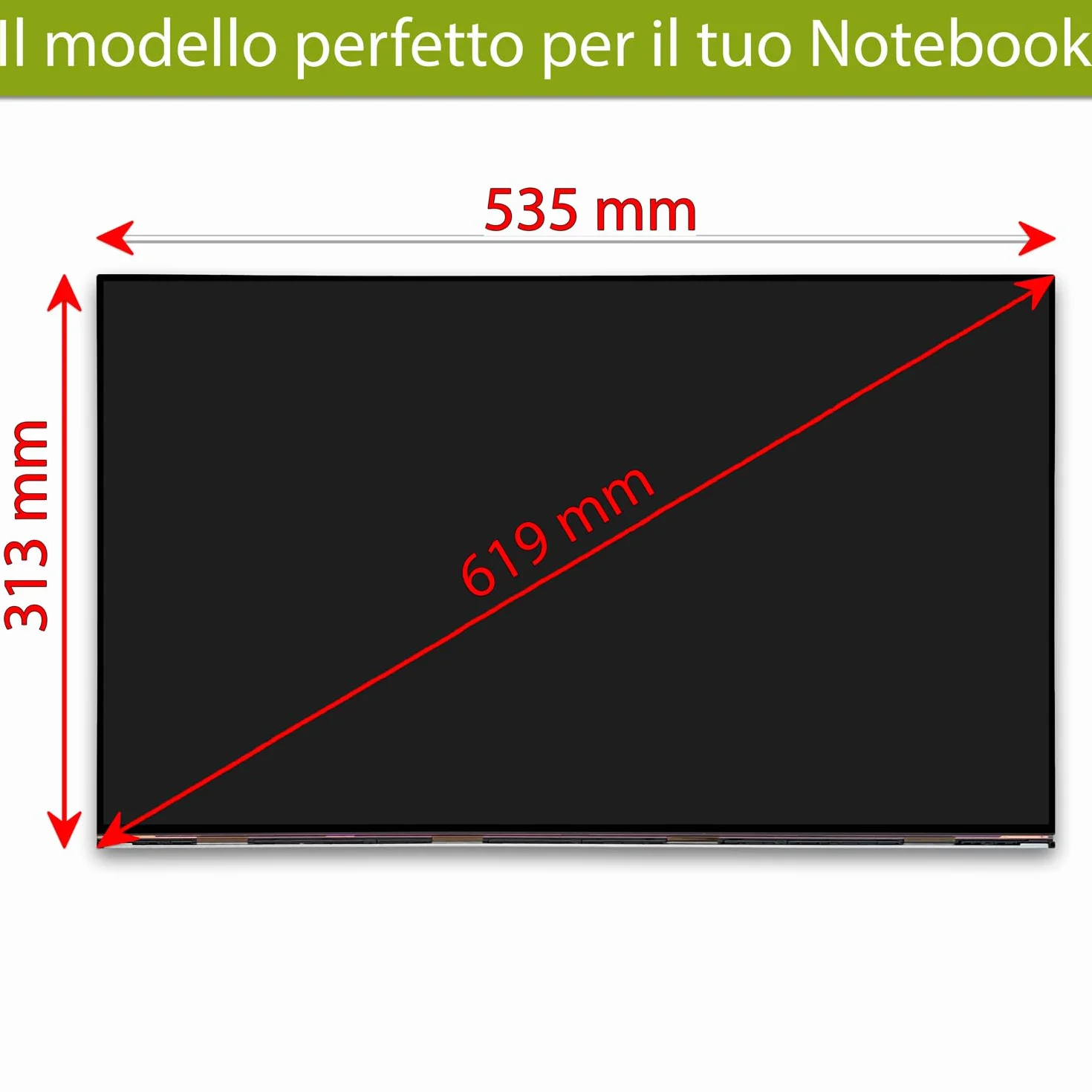 new net - Pannello Schermo Display LCD IPS Compatibile con ASUS all-in-One V241DA, V241DAK, V241DAT, V241E, V241EAK, V241EPK, V241F, V241FAK [23.8 Pollici - Full HD - 30 Pin - No Touch]