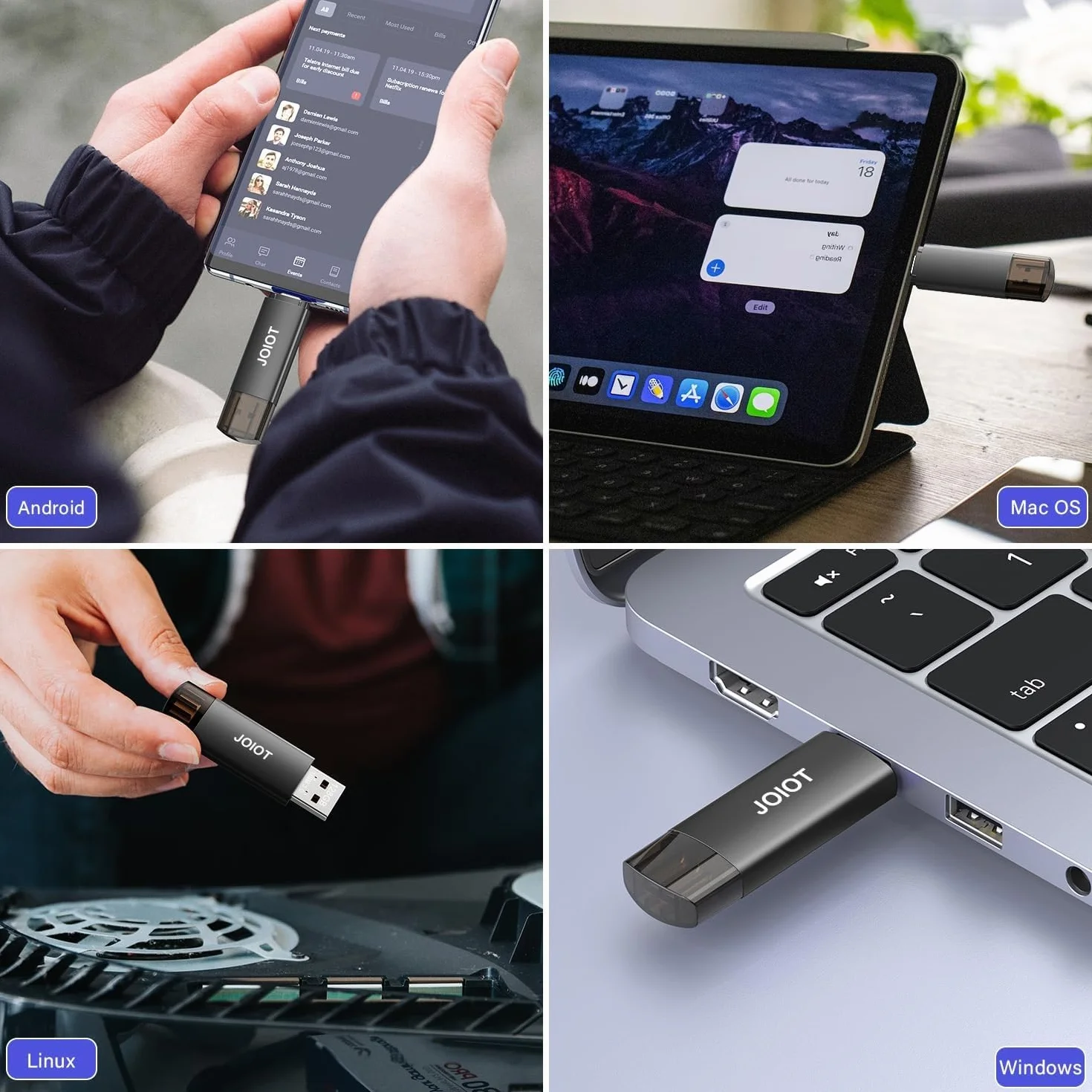 Chiavetta USB 128 gb 3.0 Pen Drive USB C 3.0 2 in 1 OTG Pennetta Chiavette USB C Memoria Stick per Telefono PC Android Alta Velocità Archiviazione Dati Nero
