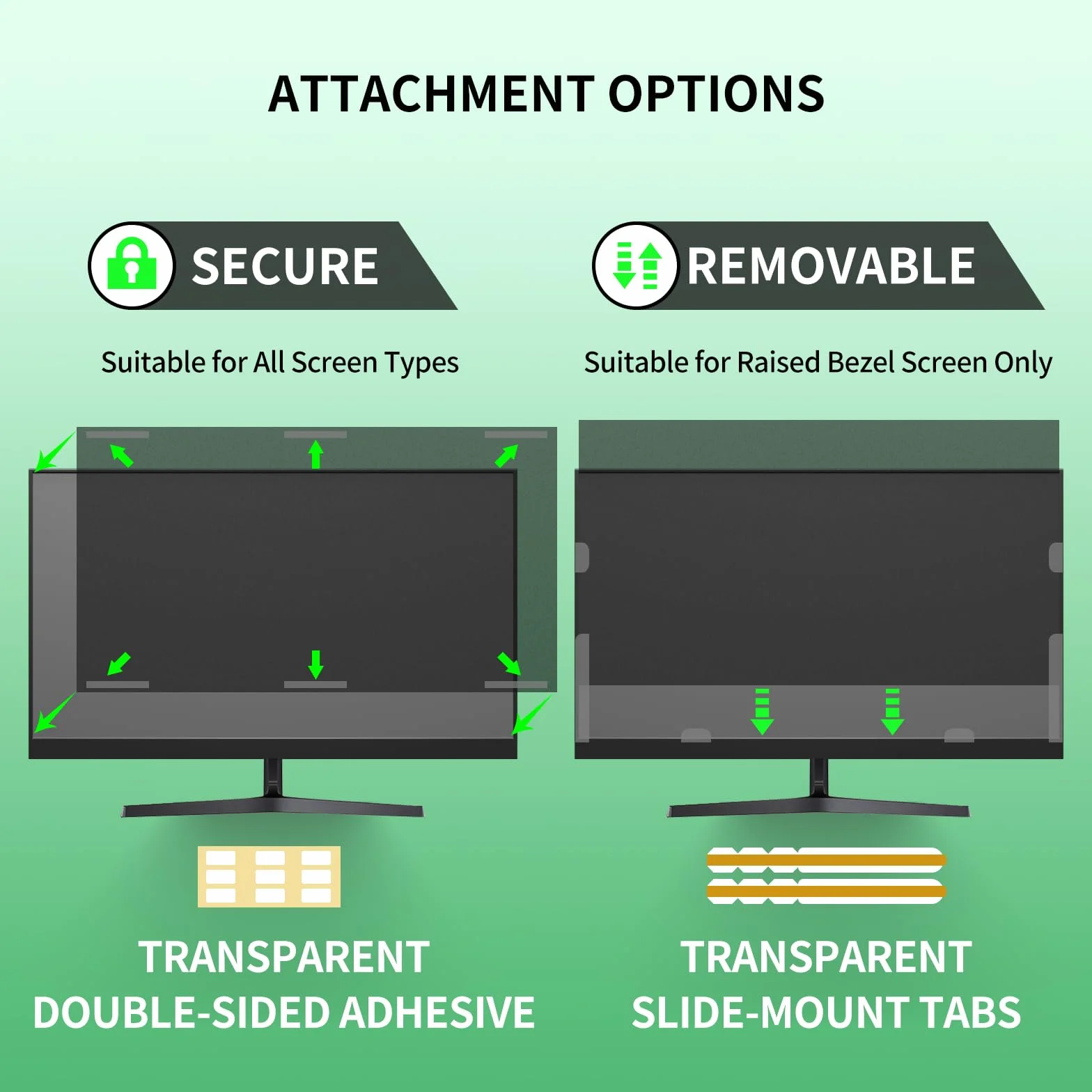 Protezione Schermo per Computer Desktop da 24 Pollici con Rapporto di Aspetto 16:9, Anti Luce Blu e antiriflesso, Filtro per la Privacy a Rapida Installazione, Pellicola di Protezione PC