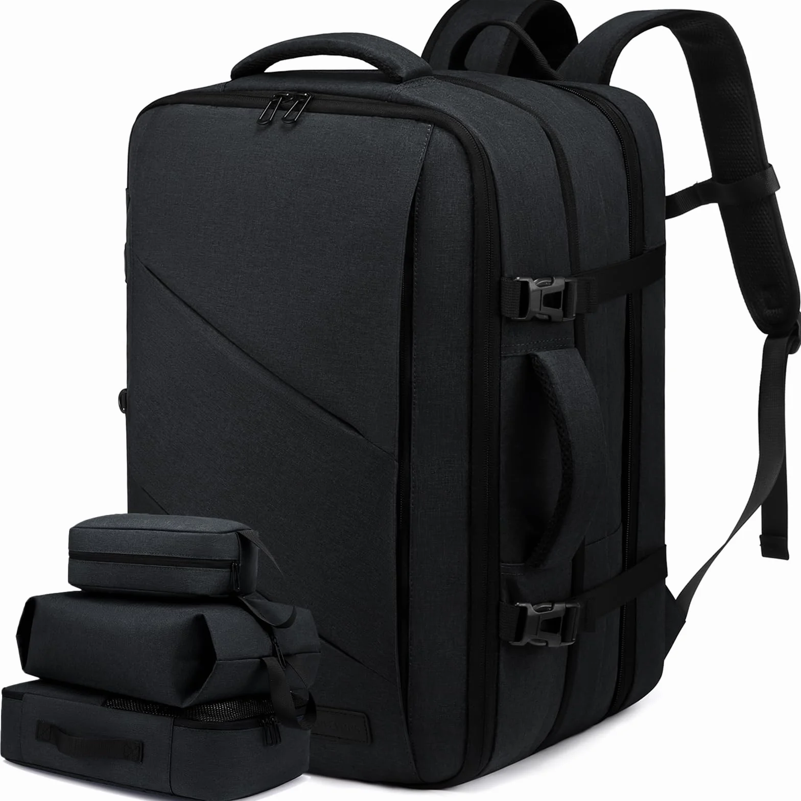 LOVEVOOK Zaino da Viaggio Cabina 30L con Compartimento per Laptop 15,6 Pollici, Bagaglio a Mano per EasyJet e Ryanair, Nero