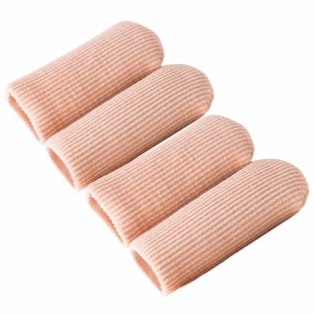 Puntali in Gel Regolabili per Dita Copri Dita Fodera Rivestito Maniche Protezioni Tappi a Costine in Maglia Silopad Cappucci Digitali (XL)