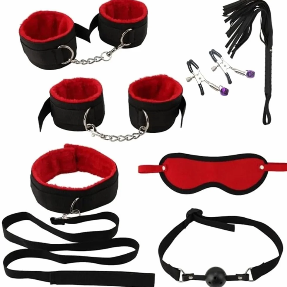 Nylon 7PCS Accessori Sportivi per Coppie con Resistenza Regolabile Nero