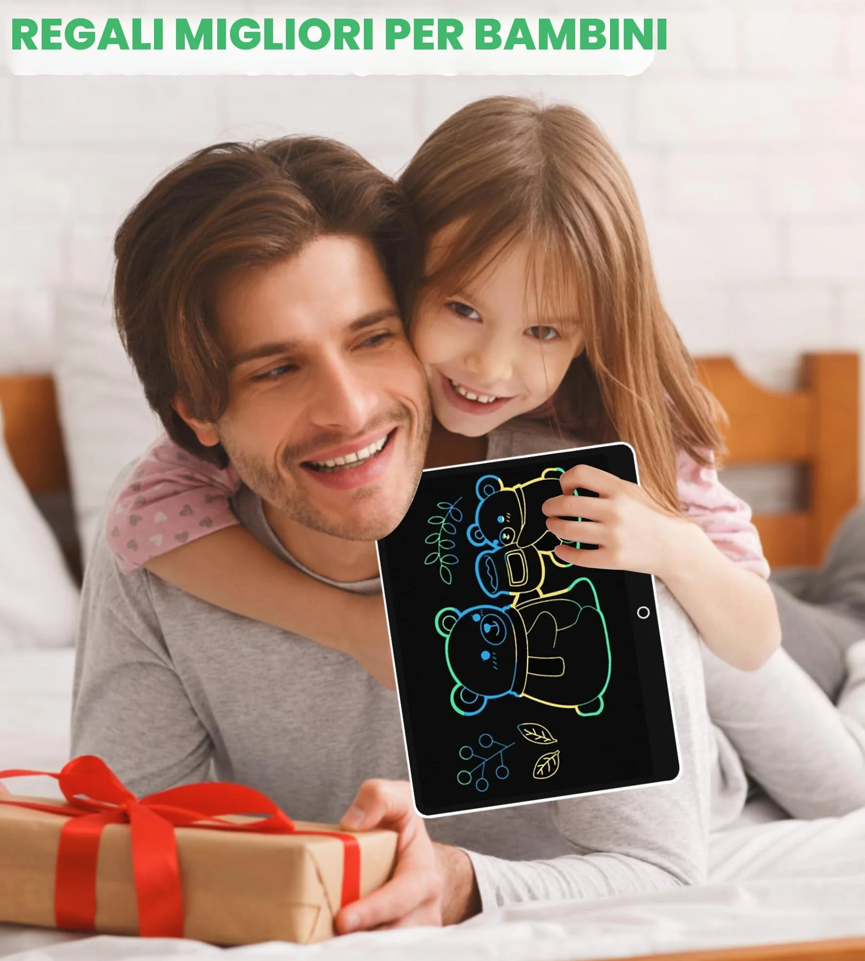 Tavoletta Grafica LCD 16 Pollici, Lavagna Digitale da Disegno con Penna per Bambini 3-12 Anni