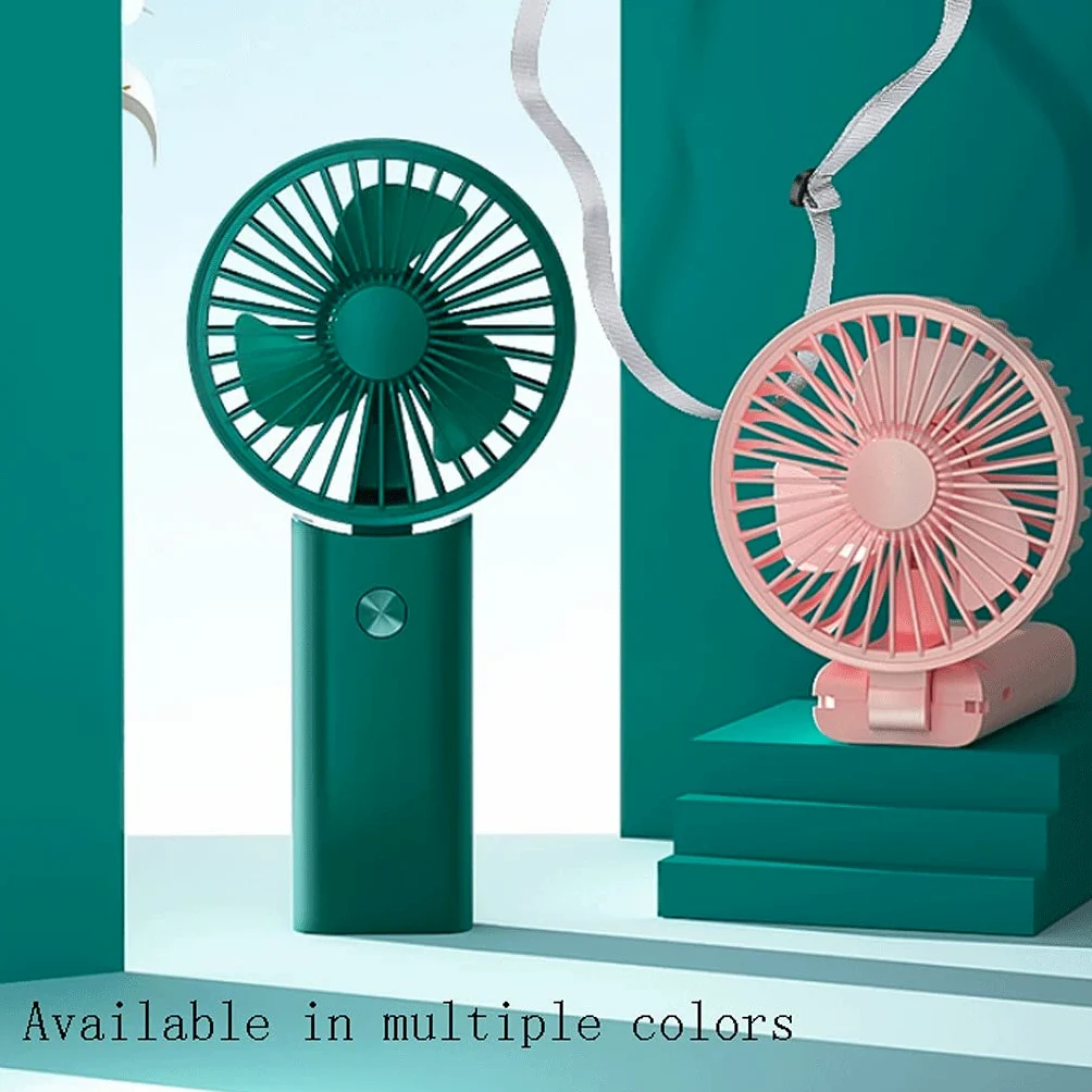 Mini Ventilatore Piccolo Portatile/scrivania/Collo, Ventola Pieghevole Multifunzionale, Ventola di Raffreddamento USB, Ventola Portatile per casa Ufficio all'aperto, Ventola da scrivania Forte