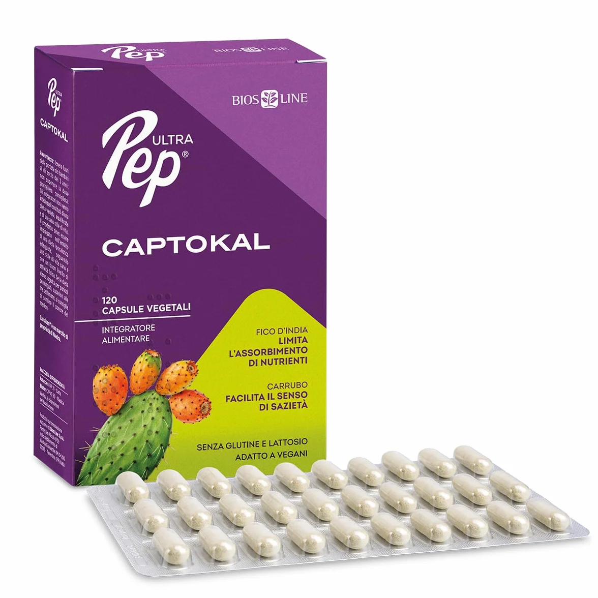 BIOS LINE Integratore Alimentare Carolean Fico d'India e Carrubo 120 Capsule