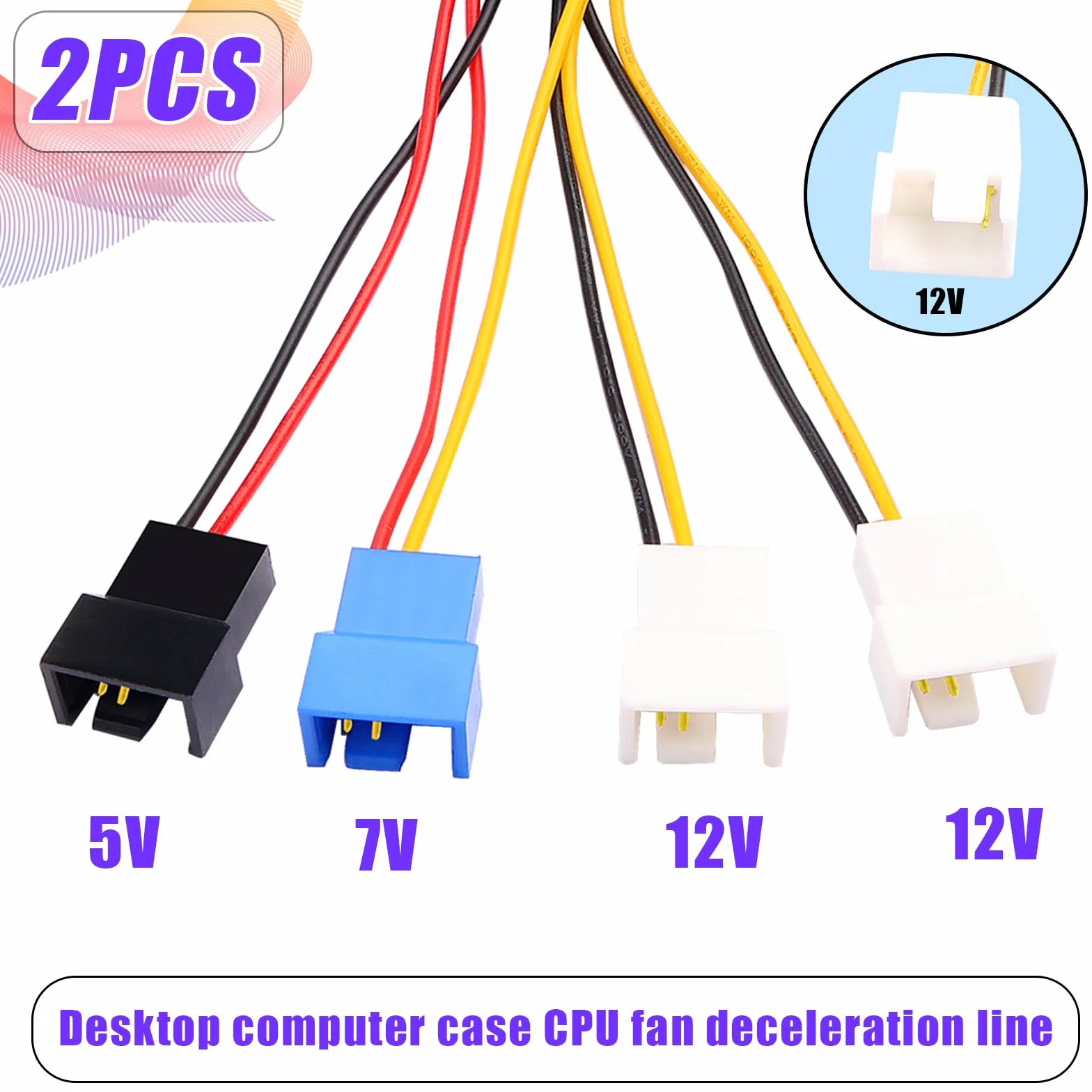 Splitter cavi controllo ventola 4 poli 4/3 pin 3 impostazioni velocità 12V/7V/5V computer