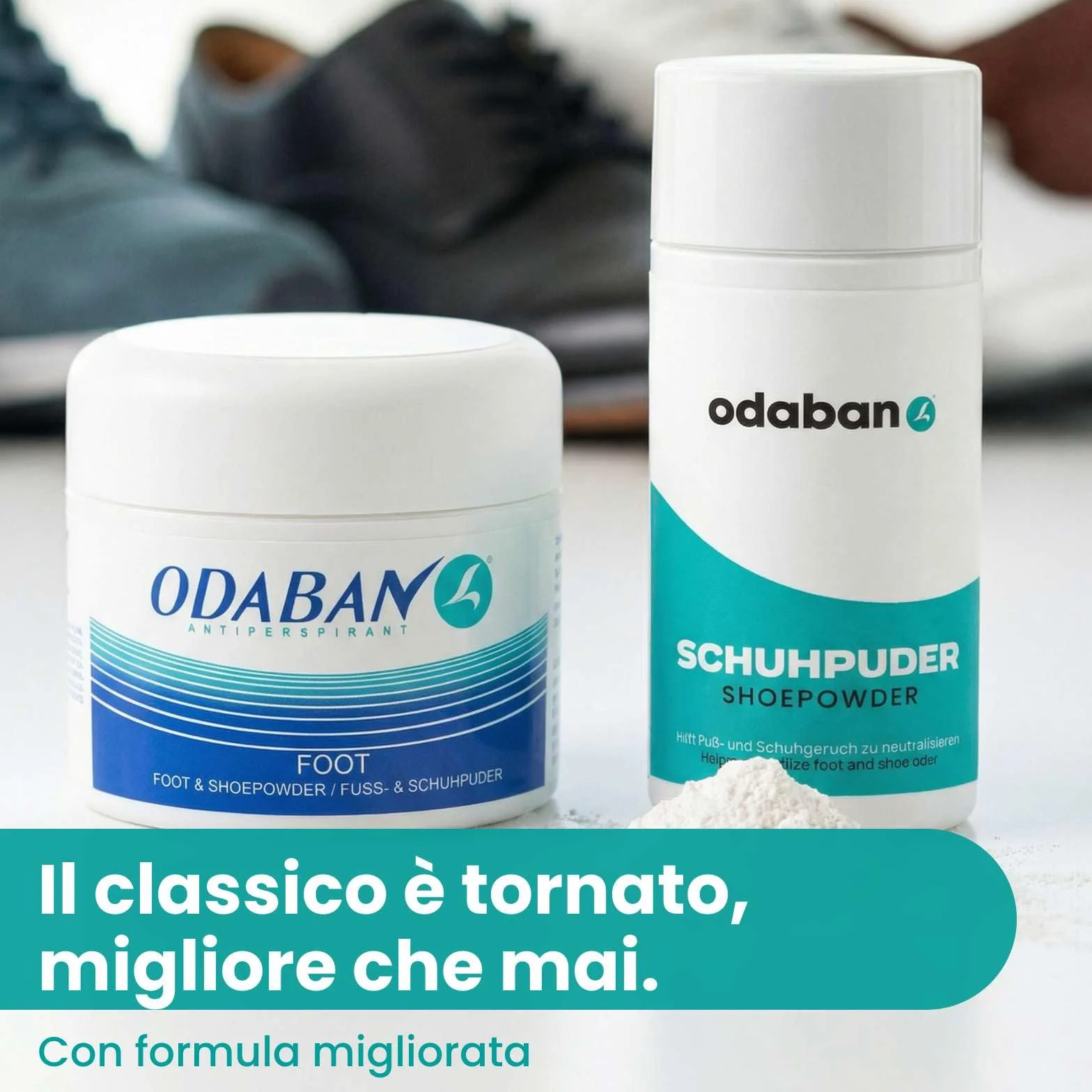 Odaban Polvere Deodorante per Piedi e Scarpe 50 g Neutralizza Odori