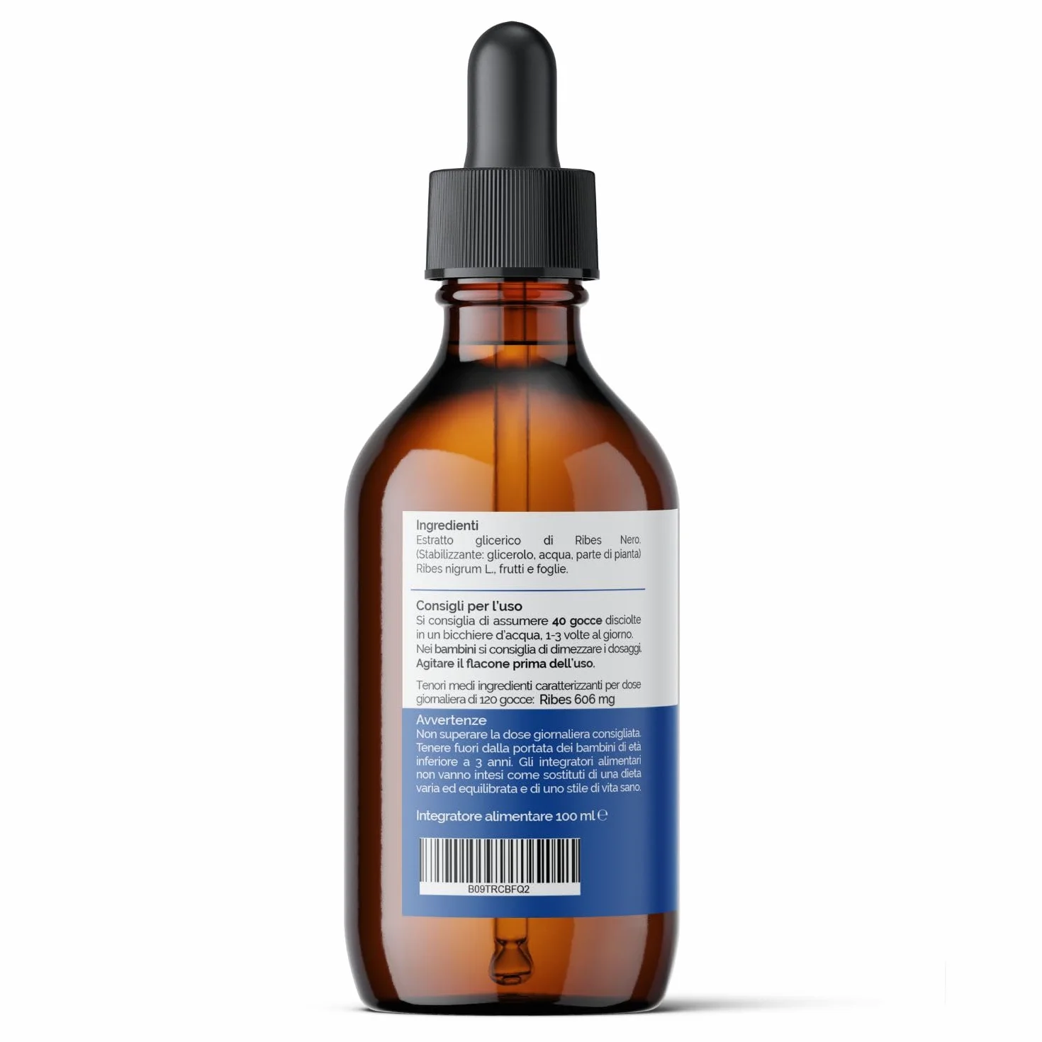 Ribes Nigrum Tintura Madre Analcolica Estratto Glicerico Integratore Ribes Nero Gocce 100 ml