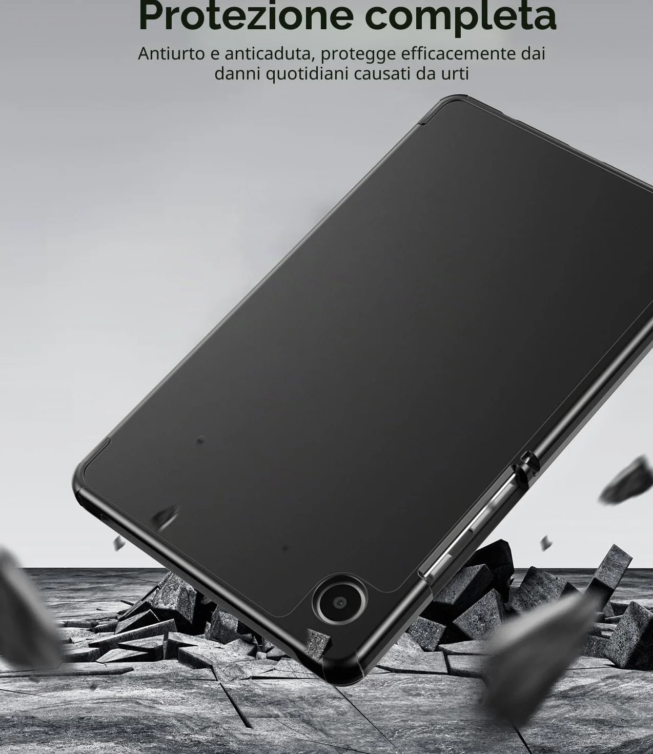 TiMOVO Cover Protettiva Samsung Galaxy Tab A11/A9 8,7 Pollici 2025/2023, Guscio Posteriore Rigido, Nero