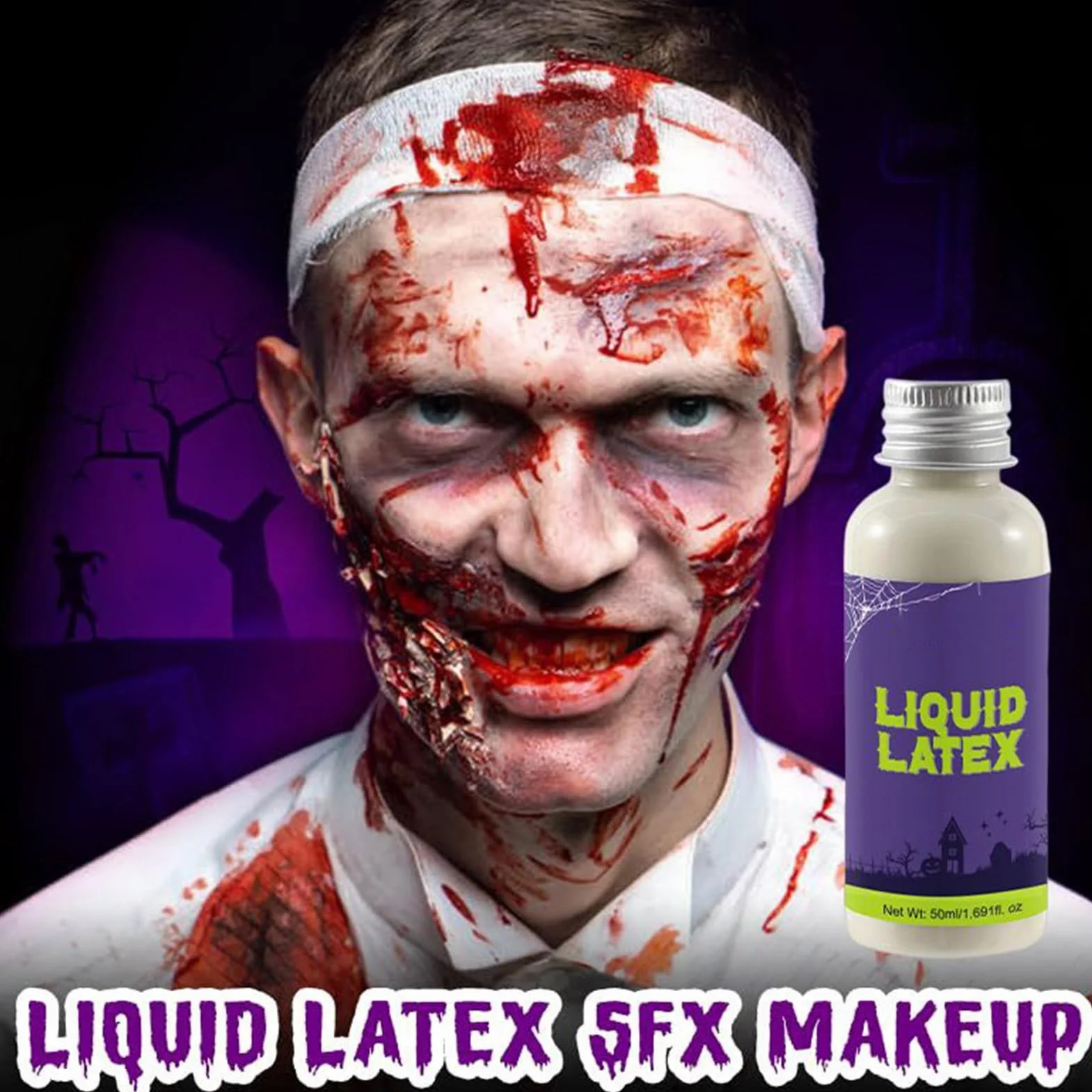 Lattice Liquido Trucco Effetti Speciali 50 Ml Latto Gentile Per Ferite Finte Materiali Cosplay Trucco Modelli Fotografici Teatro