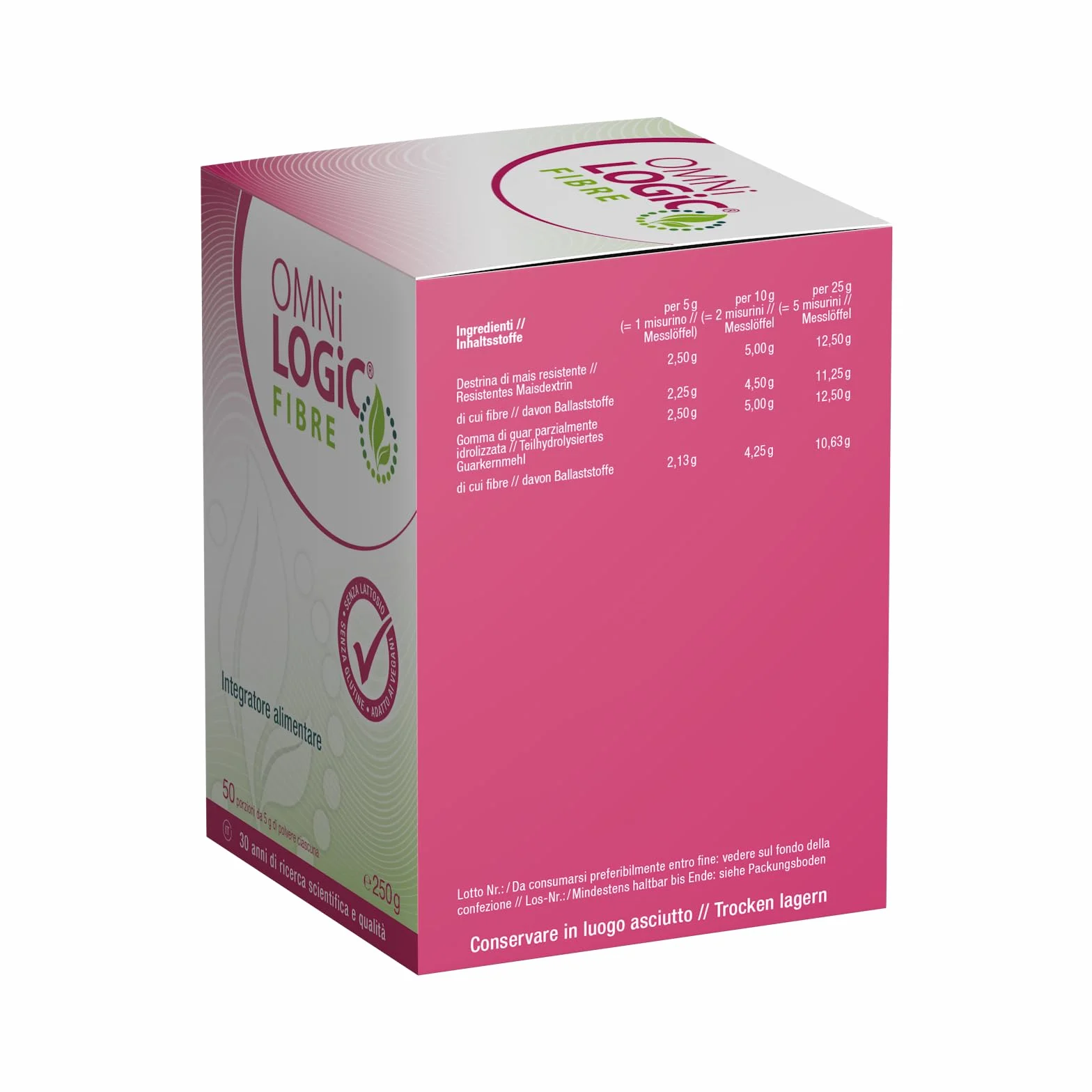 OMNi LOGiC FIBRE Fonta Naturale di Fibre Polvere Vegano 250g
