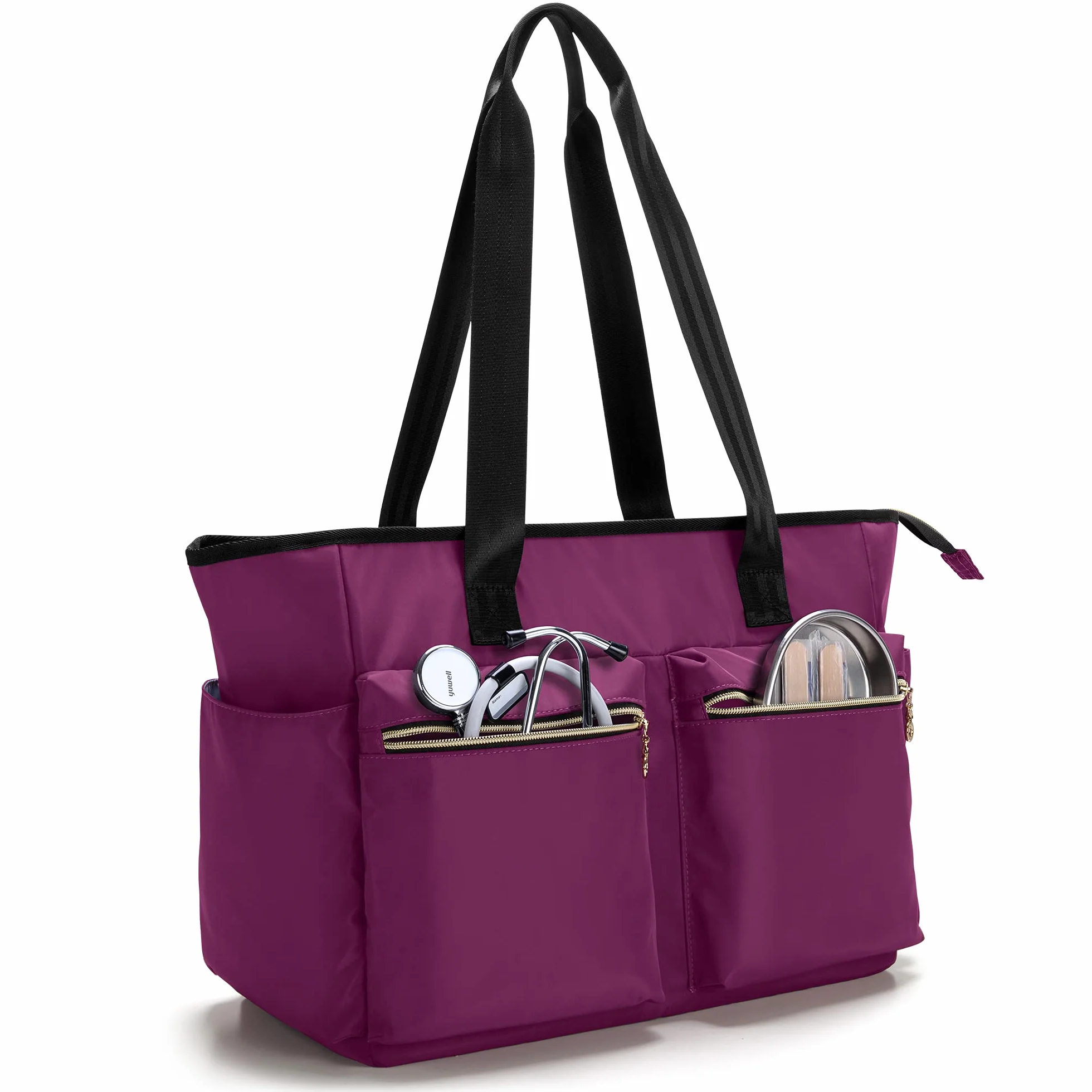 Damero Borsa da lavoro per infermiera, Borsa da lavoro portatile per infermiera per chiamate a domicilio, donne, forniture mediche