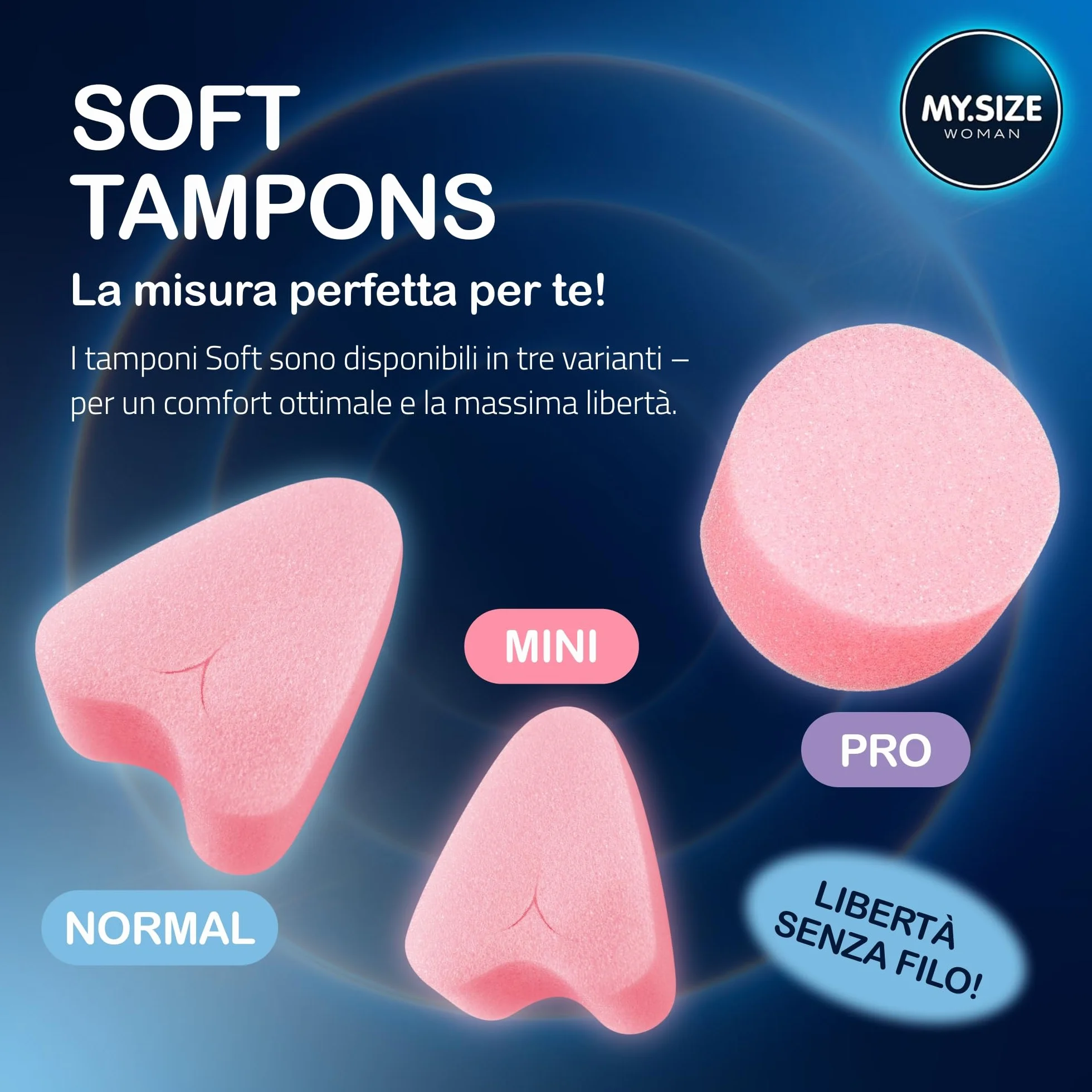 MY.SIZE Woman Soft Tampons NORMAL 20 pezzi tamponi senza filo