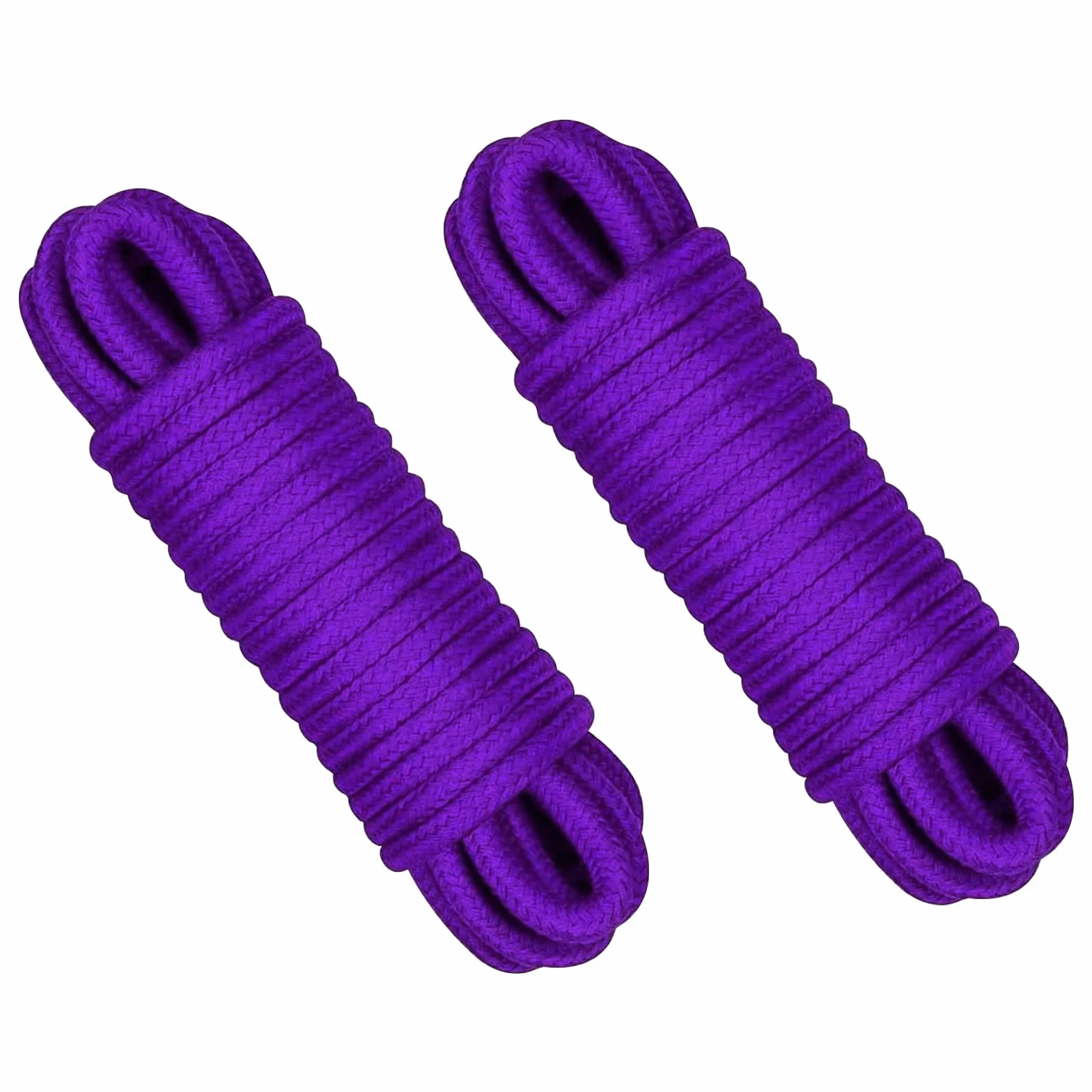 Qoosea 2 x 10m Corda per Bondage in Cotone, Kit BDSM Morbido, Viola