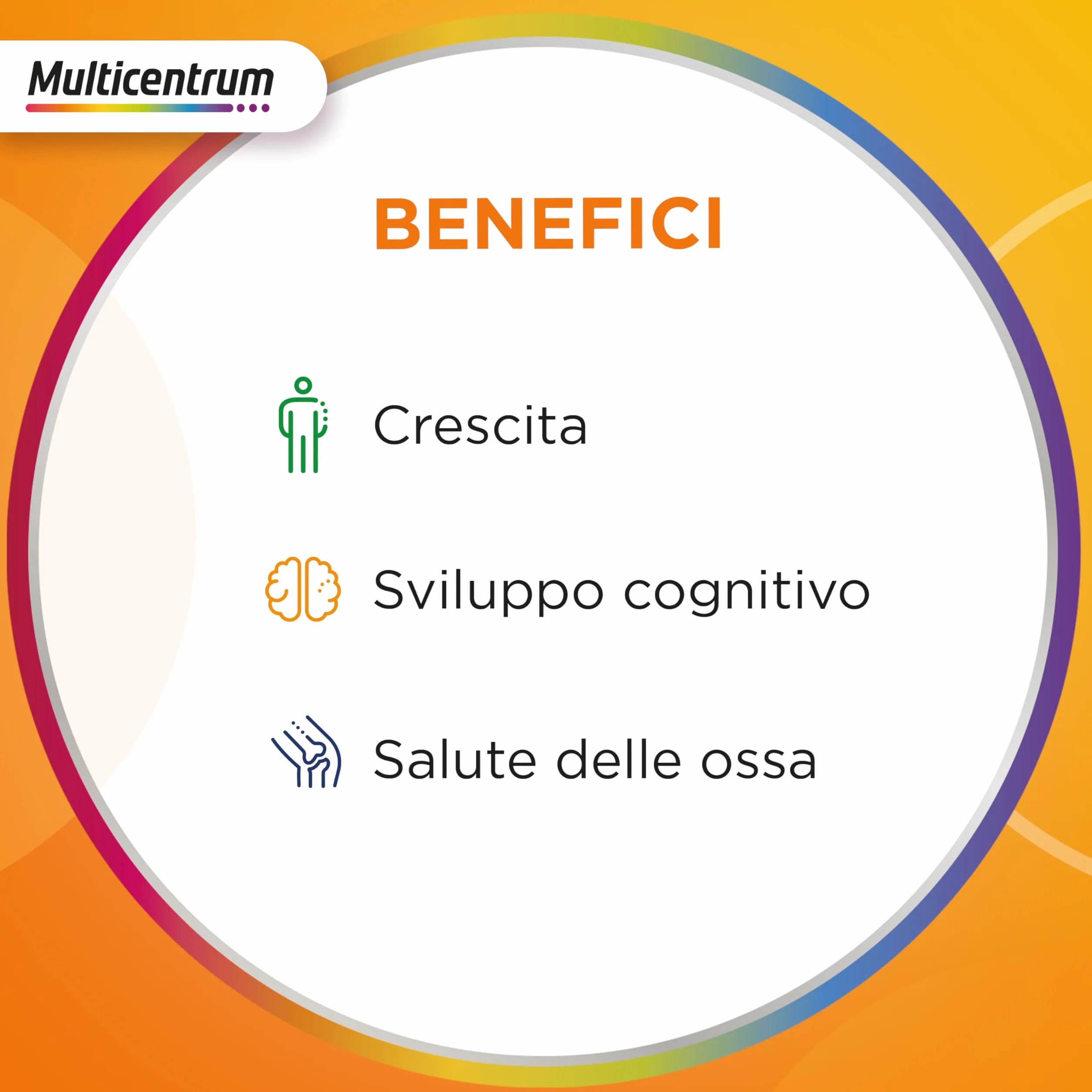 Multicentrum Vitagummy Integratore Alimentare Vitamine Minerali Bambini 3+ Vitamina D Iodio Gusto Frutta Mista 60 Caramelle Gommose