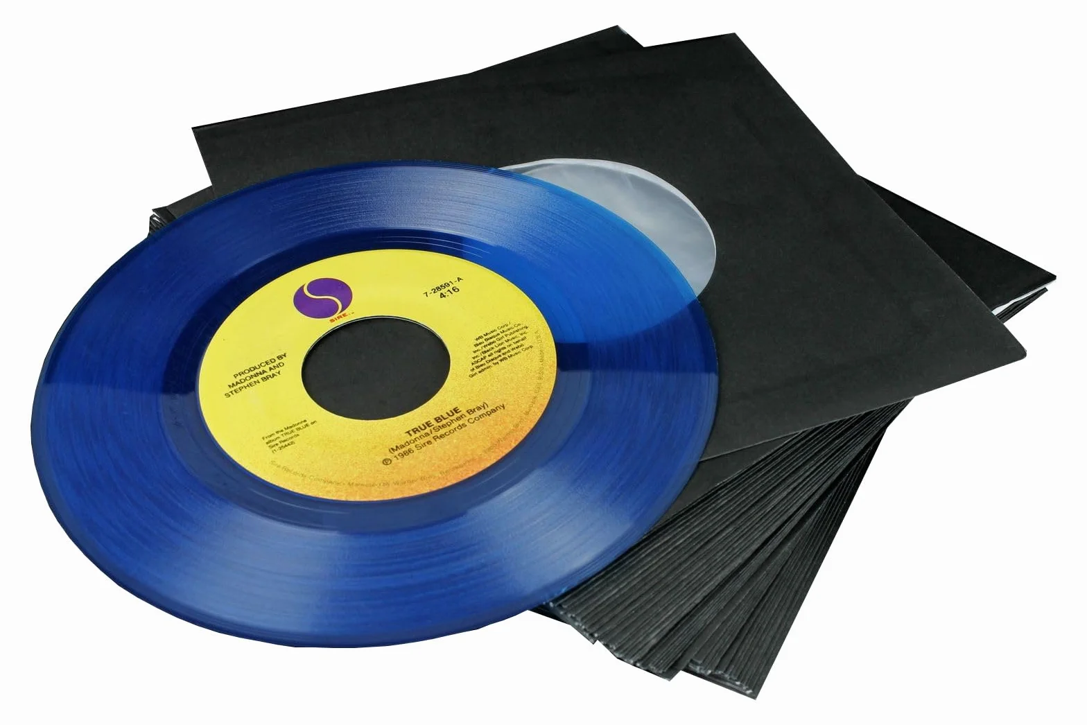 Black!! 100 Bustine in Carta Nera forate + Velina AntiGraffio per Dischi Vinile 7" 45 Giri RPM Singoli Diametro 18 cm