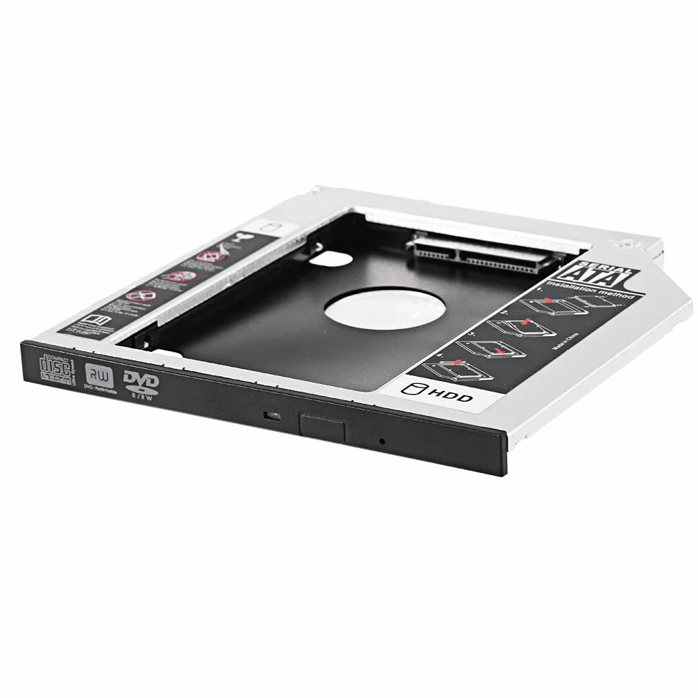 SATA 22pin HDD HD Hard Disk Drive Caddy Case for 9.5mm Universal Laptop CD/DVD-ROM Optical Bay