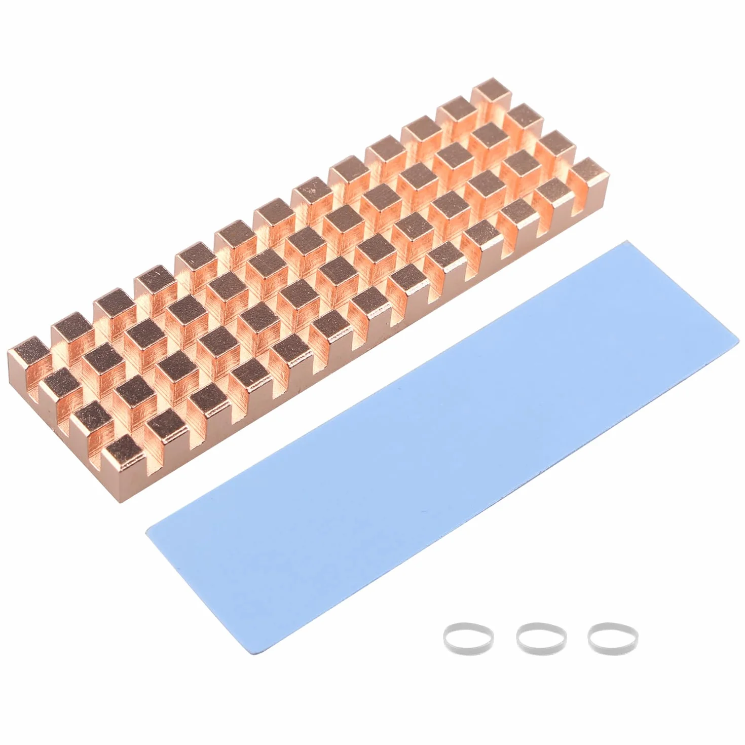 ZDE Dissipatore M.2 per 2280 M.2 SSD 70x20x6mm con Cuscinetto Termico in Silicone per PC Laptop Raspberry Pi NGFF PCIe NVMe SATA M.2 2280 SSD Raffreddamento
