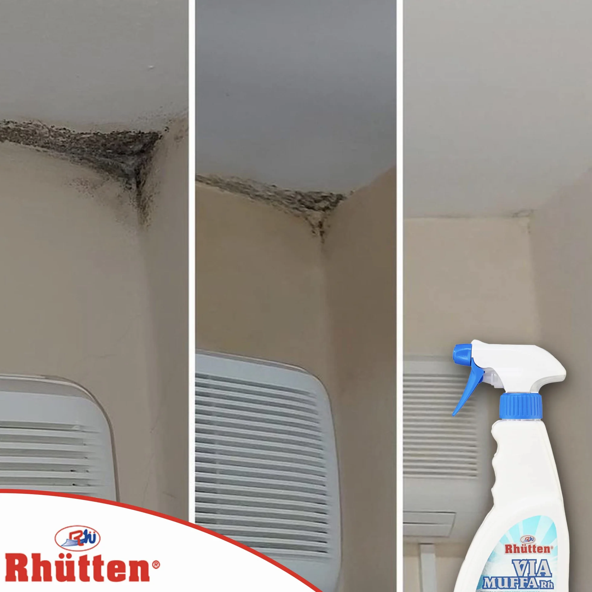 Via Muffa Rh Sbiancante Igienizzante Pareti Guarnizioni Sanitari Fughe Piastrelle 750ml