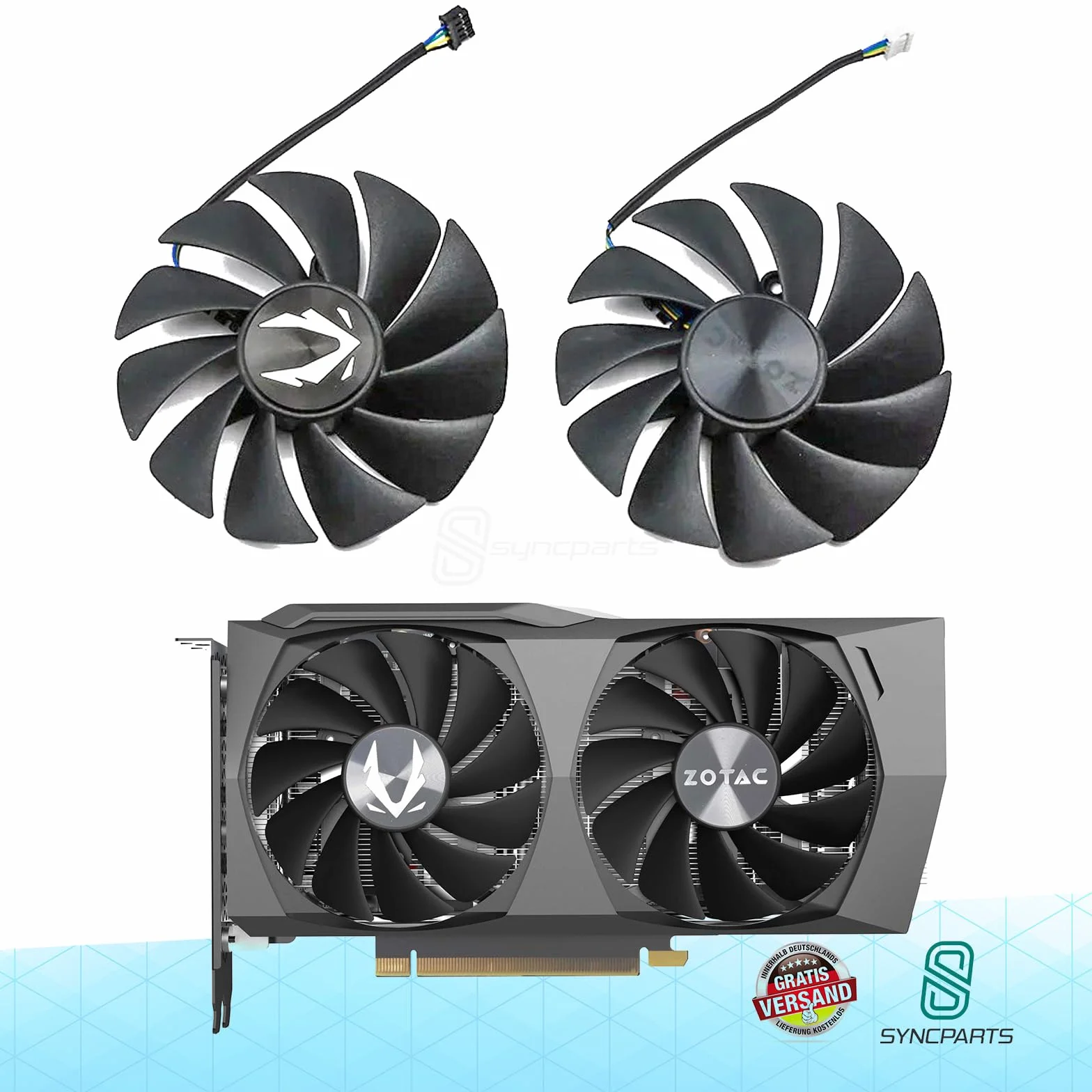 Ventola per scheda video ZOTAC_GAMING RTX 3060 Ti OC Twin Edge, RTX3050 TwinEdge