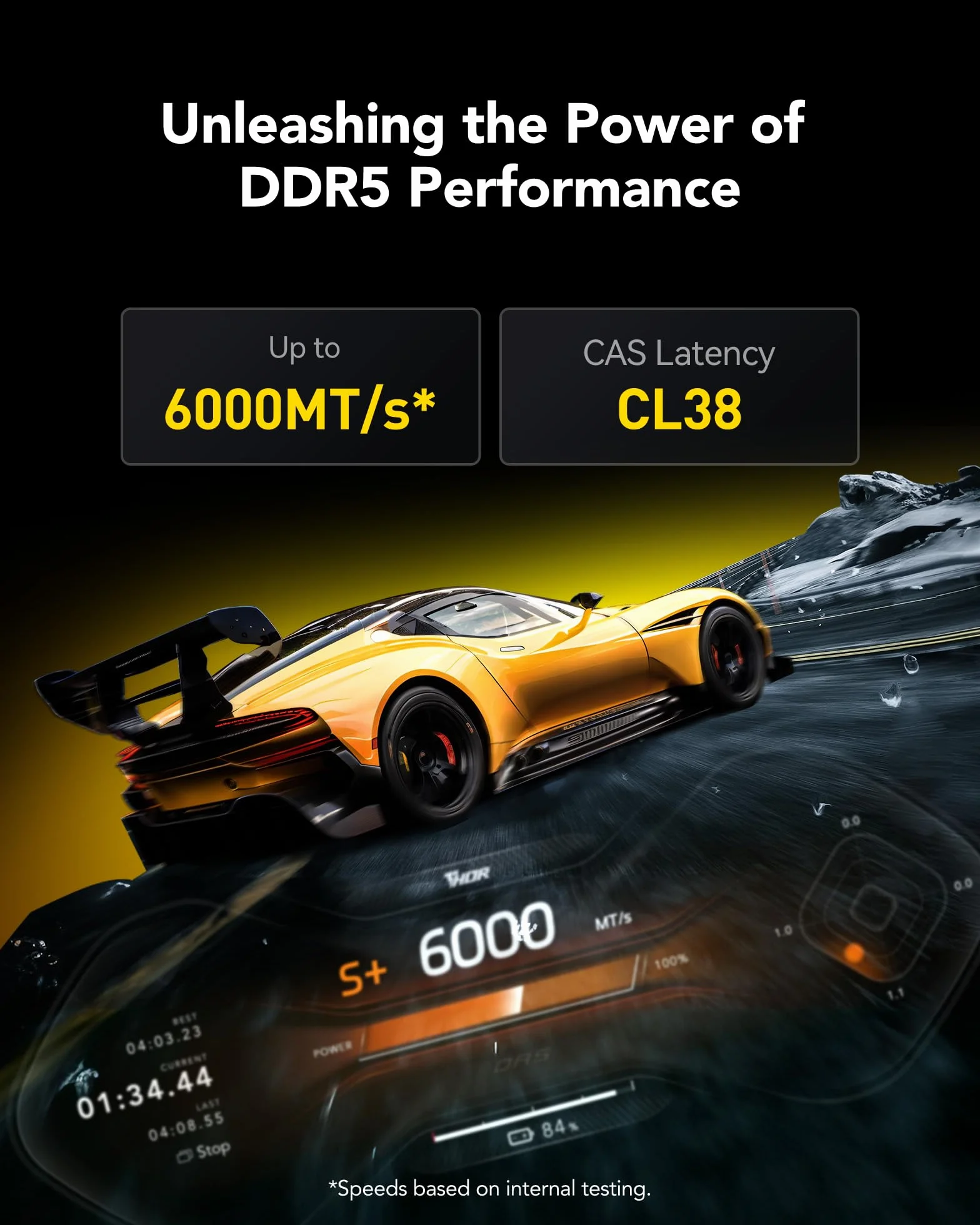 Lexar OC DDR5 RAM 32GB Kit (2x16GB) 6000 MHz, 288-Pin UDIMM Desktop Memory, Gaming Computer Memory DRAM per Intel XMP 3.0/AMD EXPO, On-die ECC, 1.25V