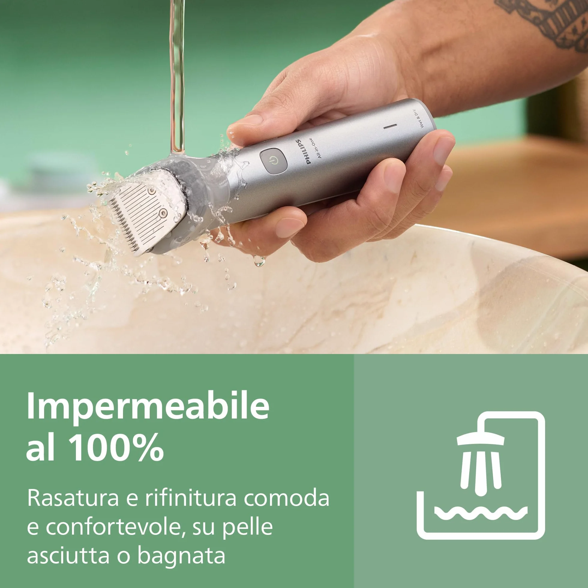 Philips Serie 5000 Multigroom 12w1 Rifinitore Barba Capelli Corpo Lame Metalliche 20 Impostazioni Lunghezza MG5952/30