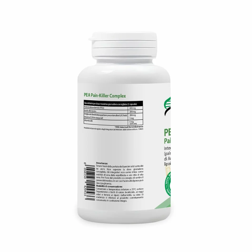 Vitaminity PEA Complex 60 capsule Integratore per Infiammazioni Muscolari di Nervi Muscoli e Articolazioni