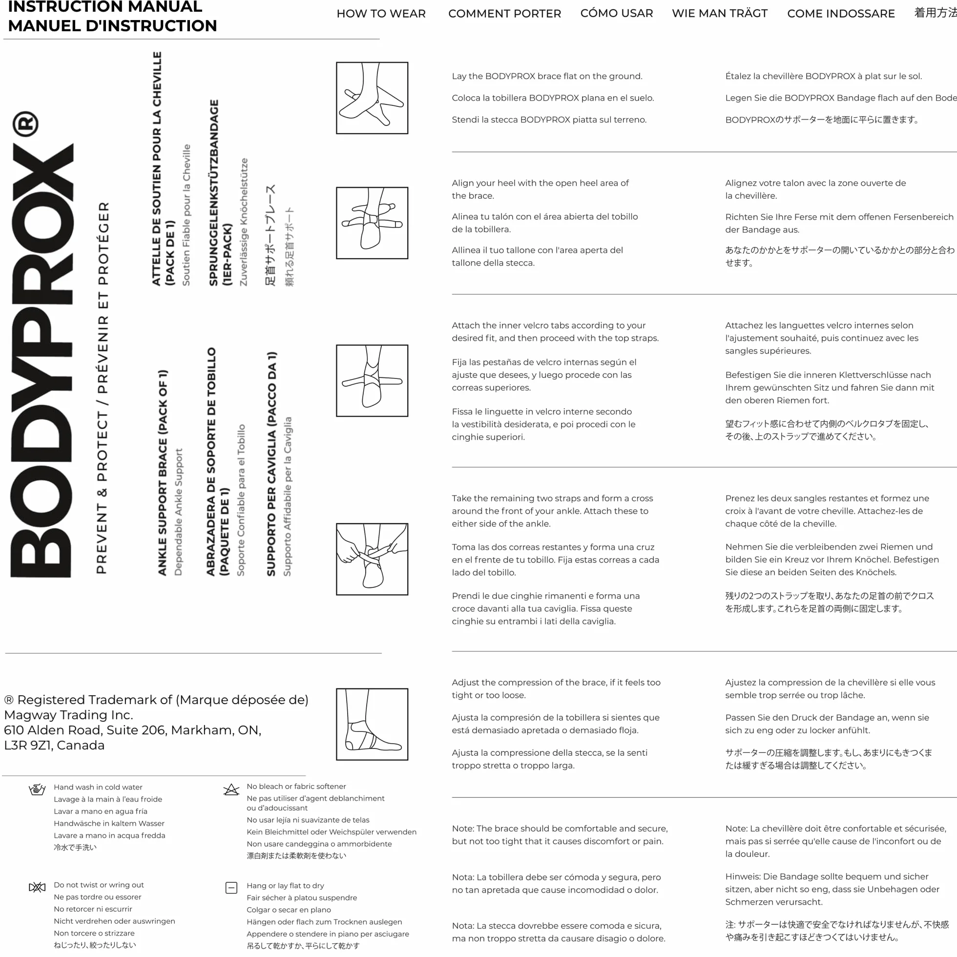 Bodyprox Cavigliera Manicotto In Neoprene Traspirante Avvolgimento Regolabile