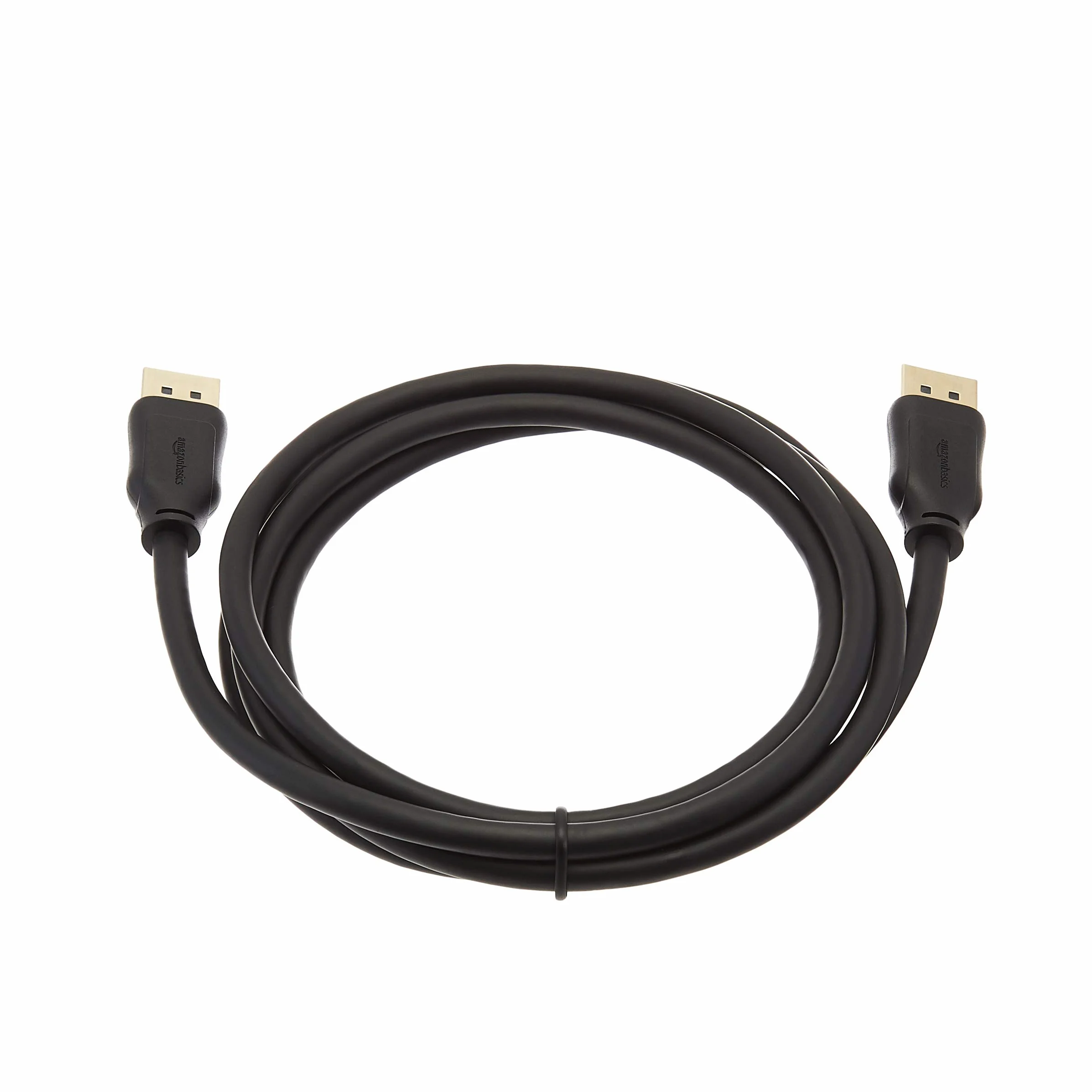 Amazon Basics DisplayPort 1.4 Cable, 32.4Gbps High-Speed, 8K@60Hz, 4K@120Hz, Dynamic HDR and 3D, Gold-Plated Plugs, 6 Foot, Black