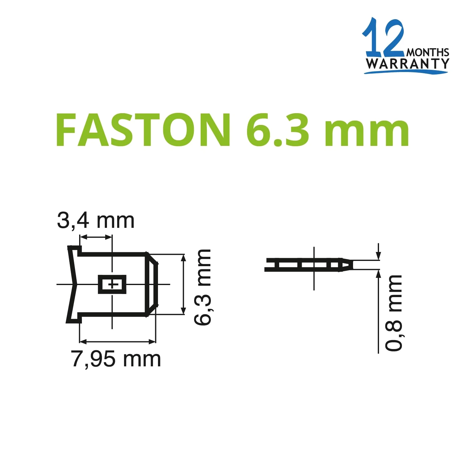 Tecnoware Batteria Ermetica al Piombo 12 V Capacità 54 W - per UPS, Sistemi di Videosorveglianza e Allarme - Attacco Faston 6.3 mm - Dimensioni 15,1 x 9,4 x 6,5 cm