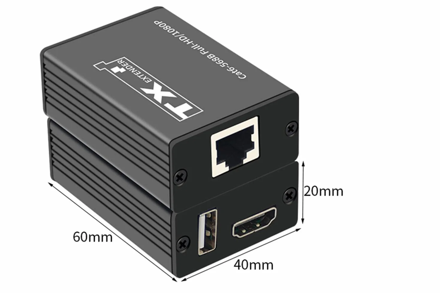 Estensore KVM HDMI RJ45 30M 1080P HDMI Estensore KVM con USB su Cat6 5E LAN Network Ethernet Extender per PS5 TV PC laptop HDTV (30M)